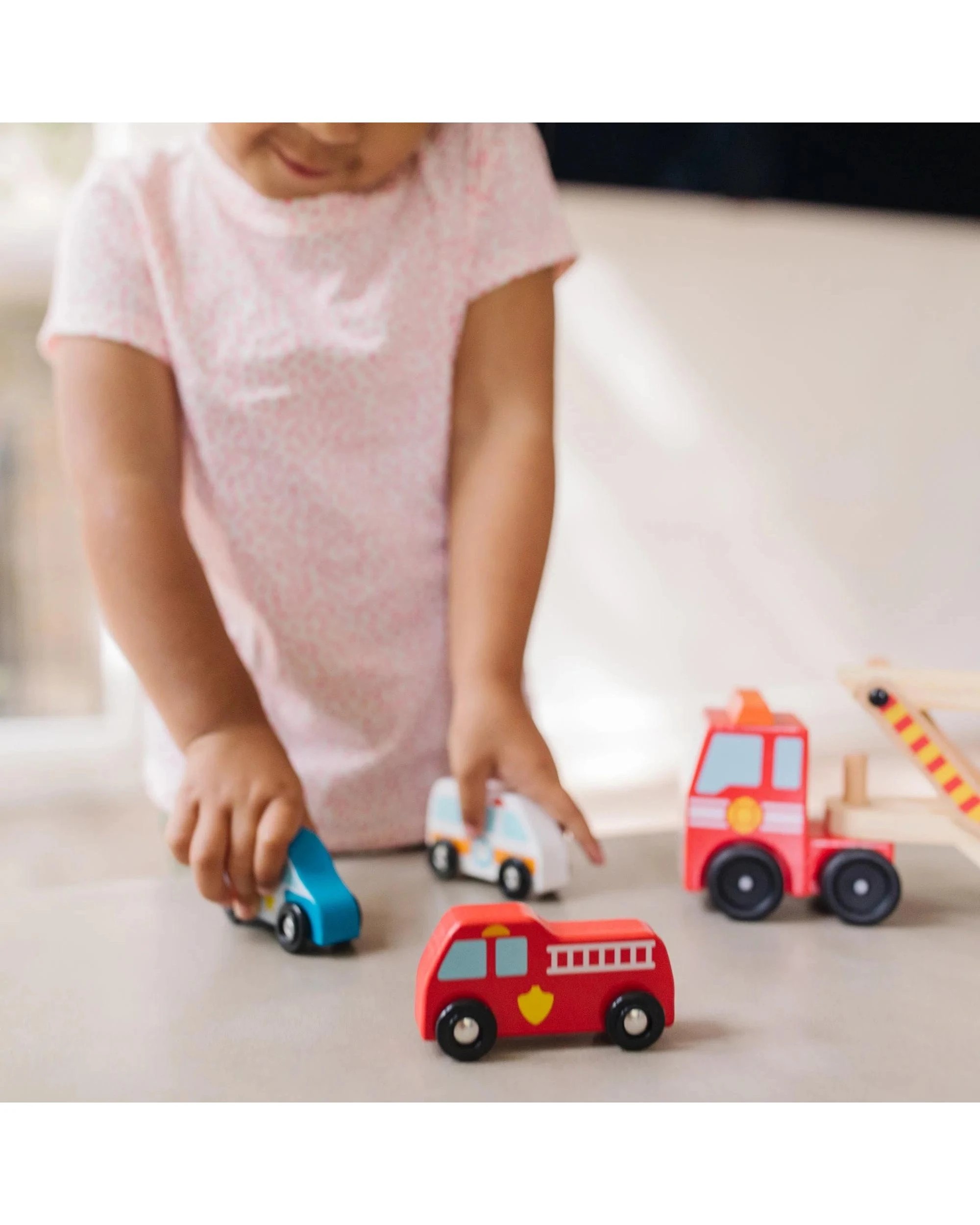 7 Melissa and Doug Emergency Vehicle Carrier Playset, 7 of 7