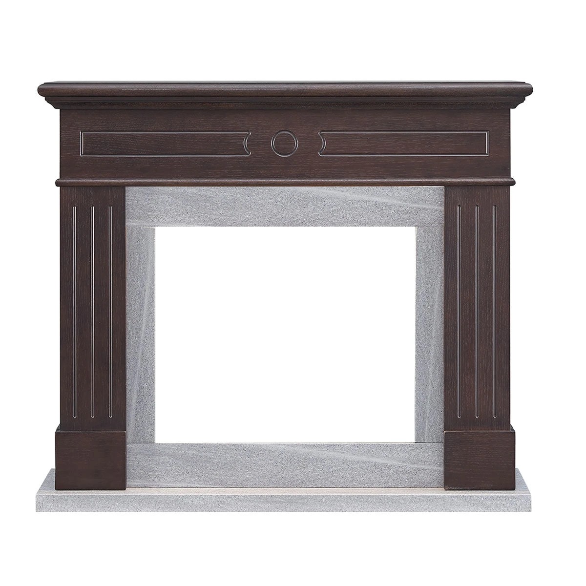 6 Moda Living Aura Electric Fireplace Heater Espresso Oak Mantel Suite - Brown, 6 of 7