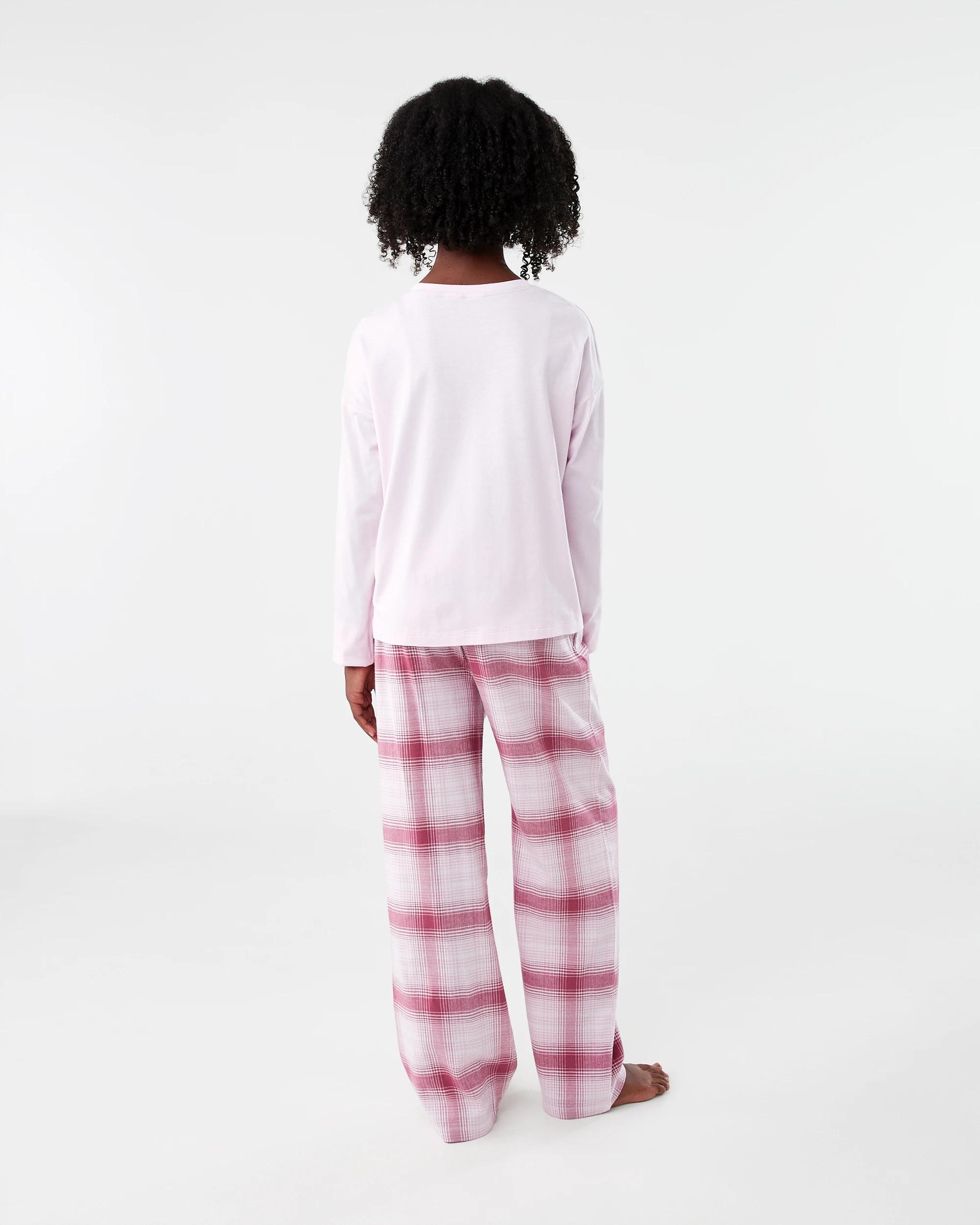 2 Knit Woven Pyjama Set Pnk Rbn, 2 of 8