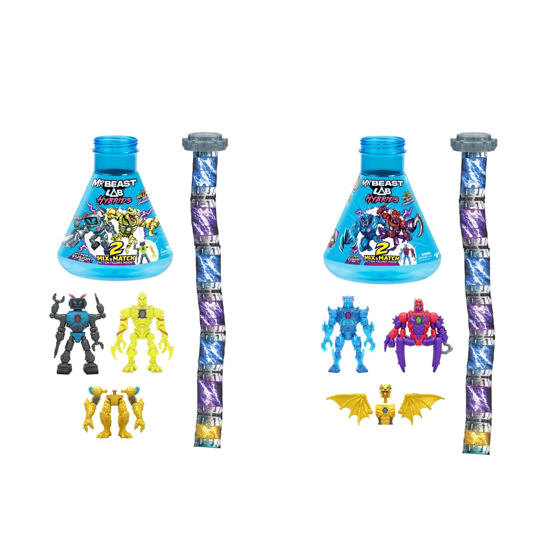 6 MrBeast Lab Hybrids 2 Pack Mix & Match Action Figures Multi Pack - Assorted, 6 of 10