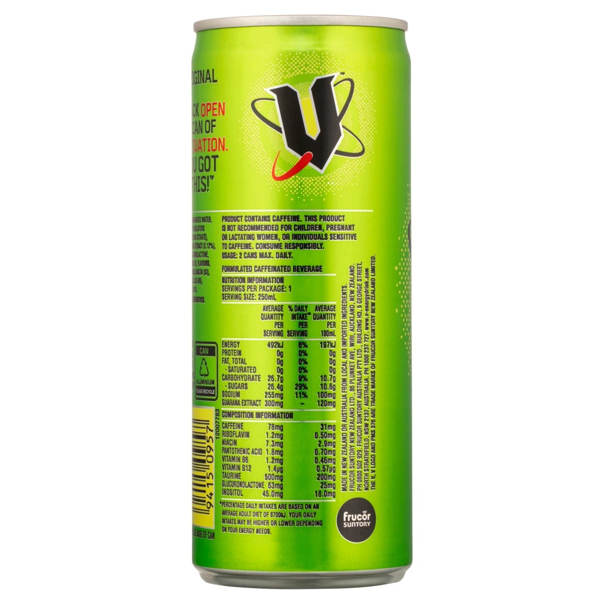 3 V Guarana Energy Drink 250ml, 3 of 3
