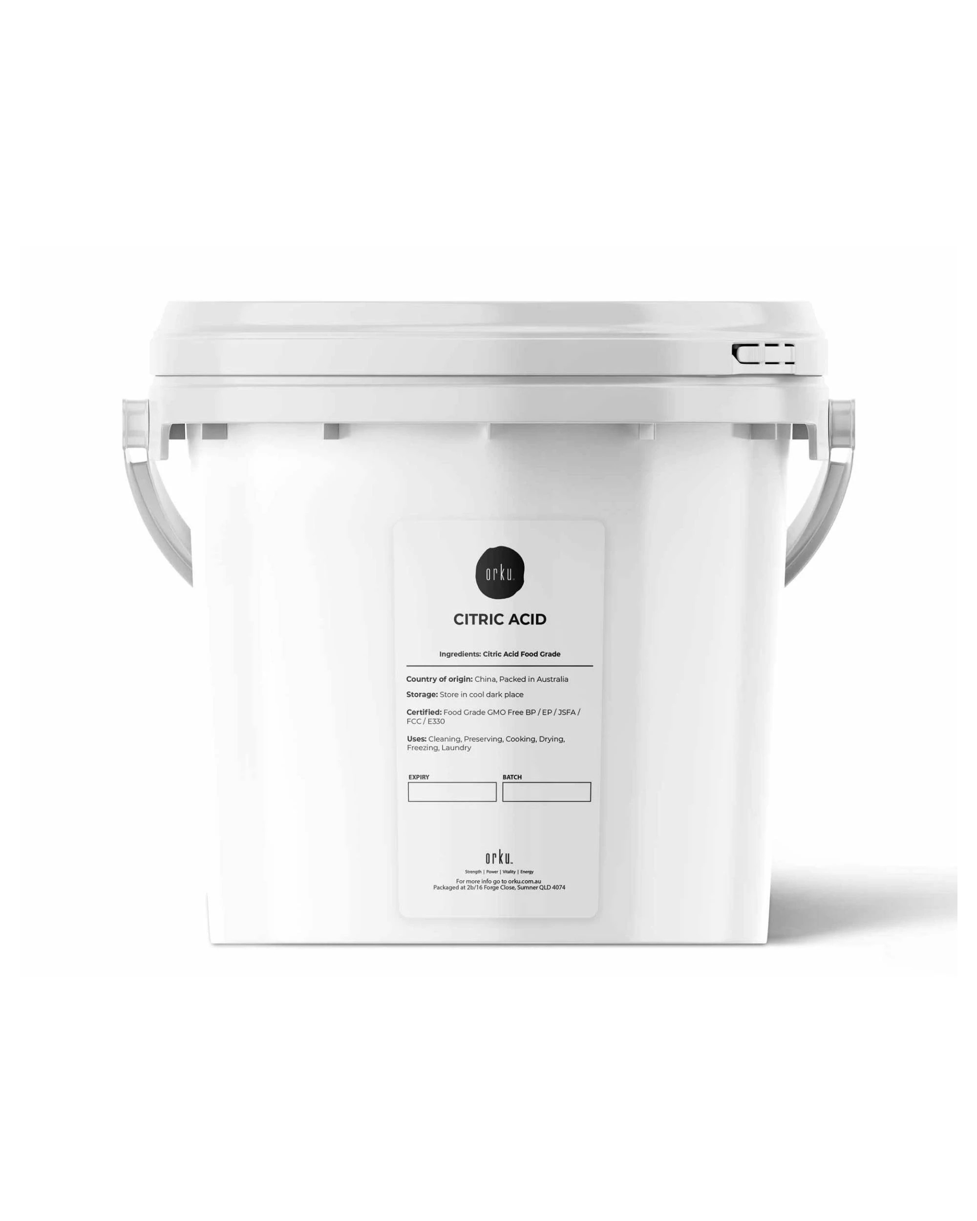 1 Orku 5Kg Citric Acid Powder Tub - Food Grade Non GMO Preservative E330, 1 of 2