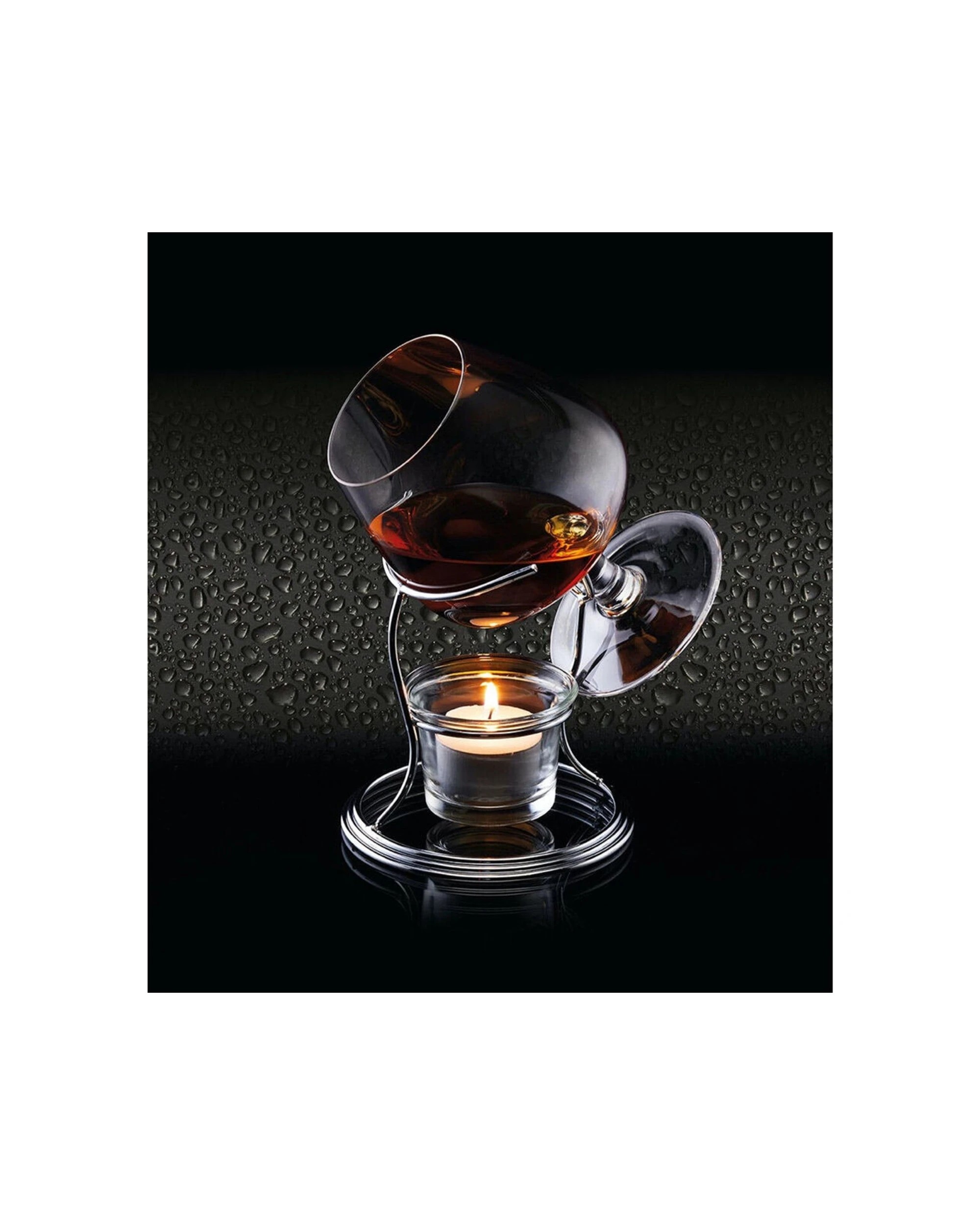 6 BarCraft 2PK Brandy And Cognac Glass Cup With Warmer Stand Set 350ml - Multi, 6 of 7
