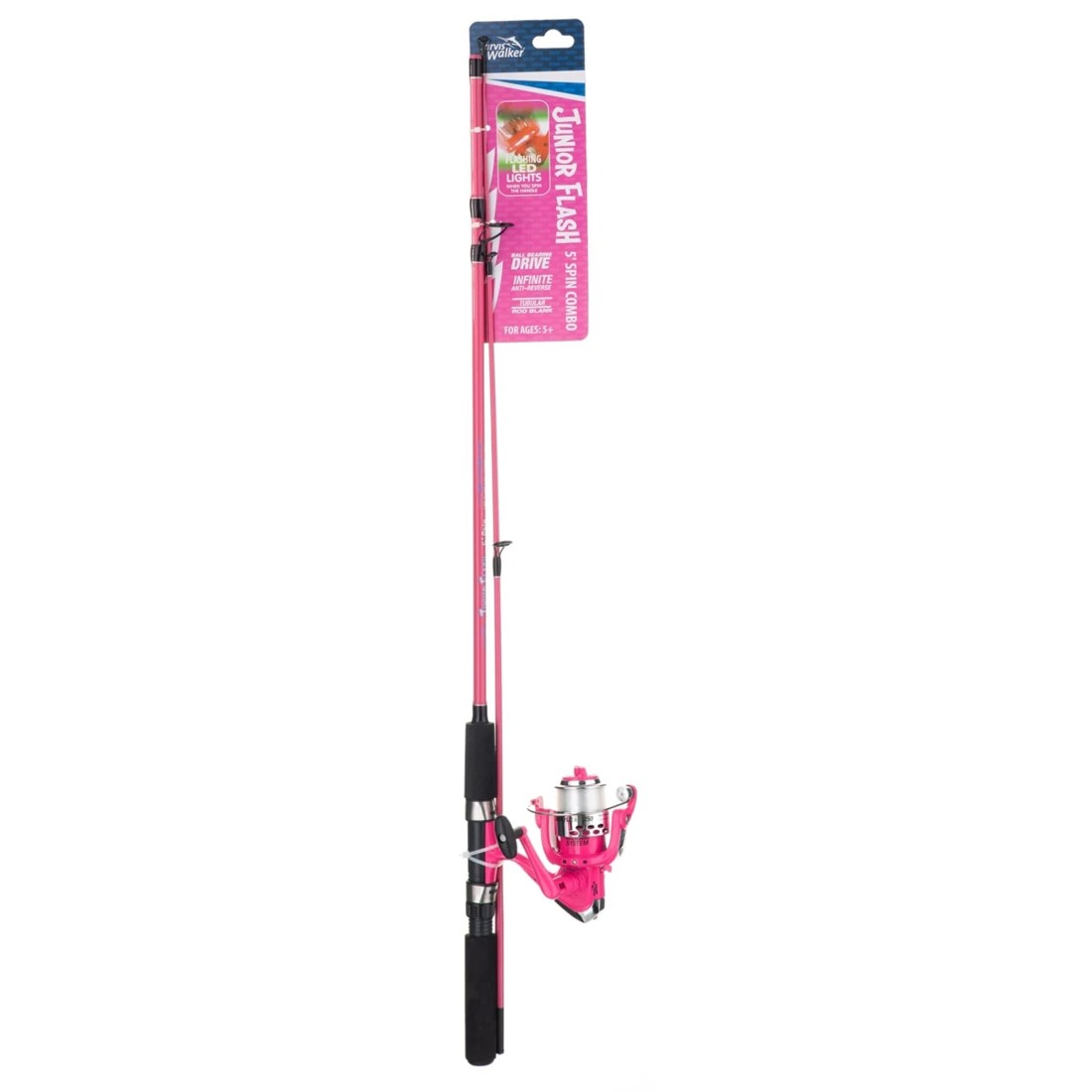 2 Jarvis Walker Junior Flash Spin Combo - 5ft., Pink, 2 of 6