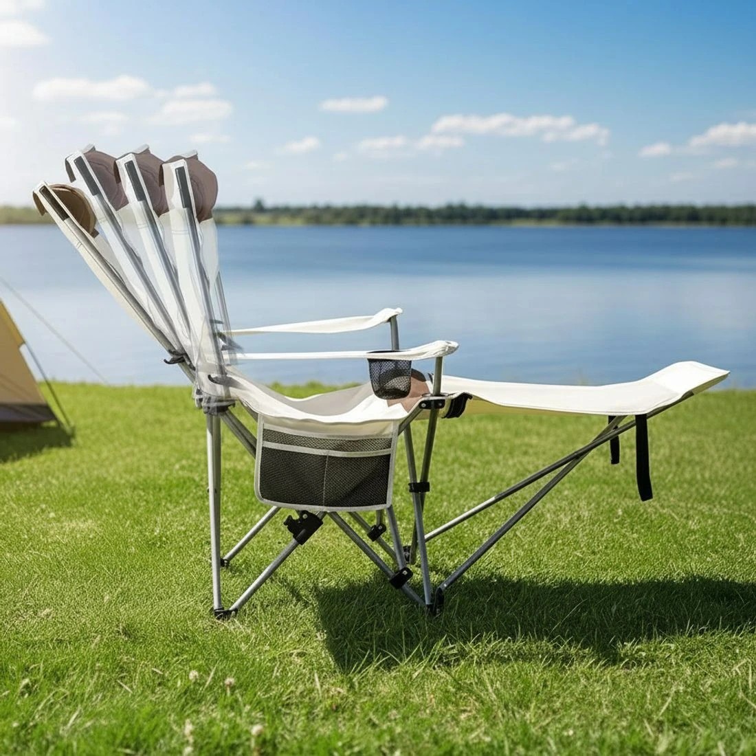 5 Weisshorn Camping Chair Reclining Adjustable Portable Outdoor Folding Lightweight - Multi, 5 of 9