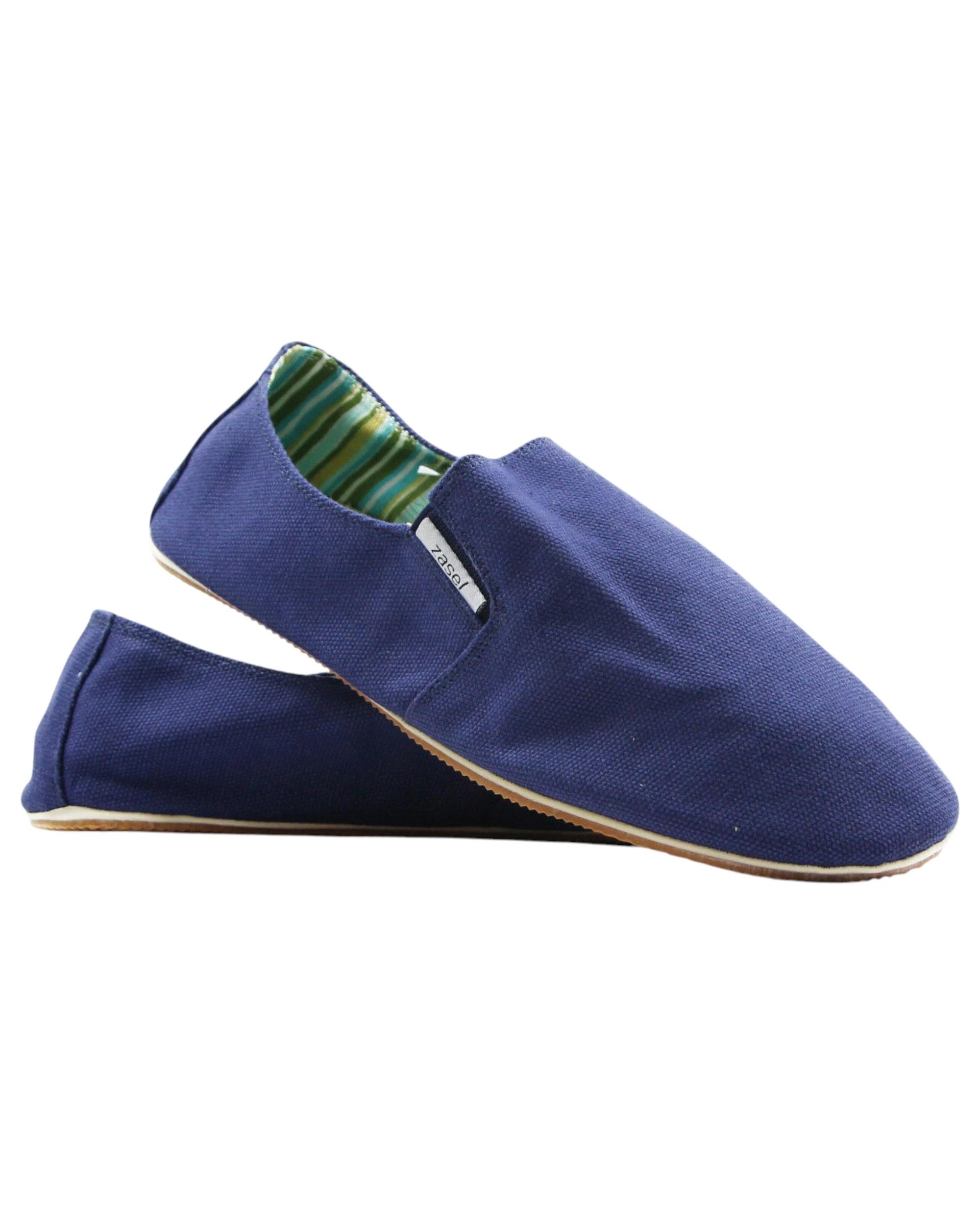 1 Zasel Mens Cotton Canvas Shoes NAVY, 1 of 2