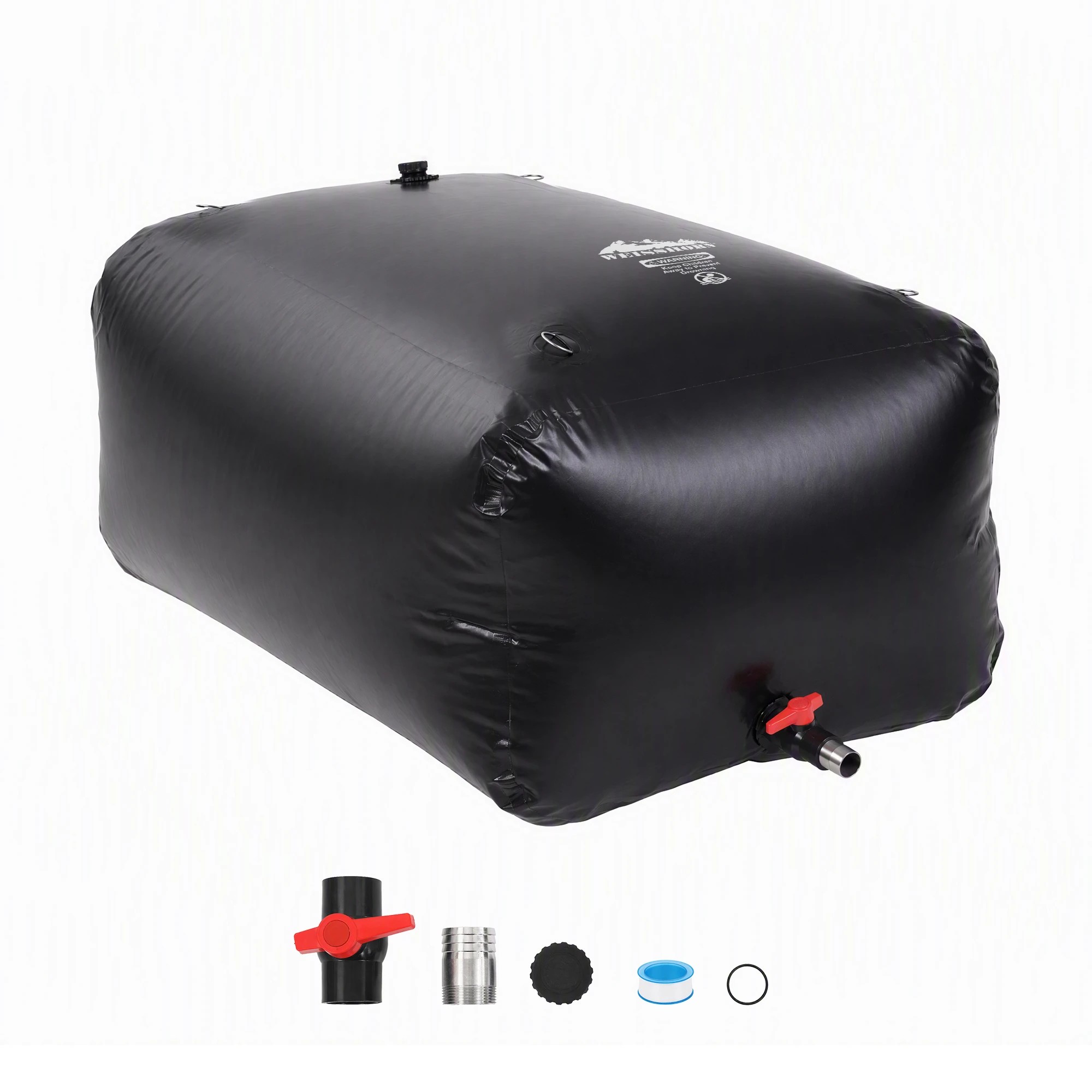 1 Weisshorn 1000L Water Bladder Bag Portable Large Storage Tank Container Camping Outdoor - Black, 1 of 9