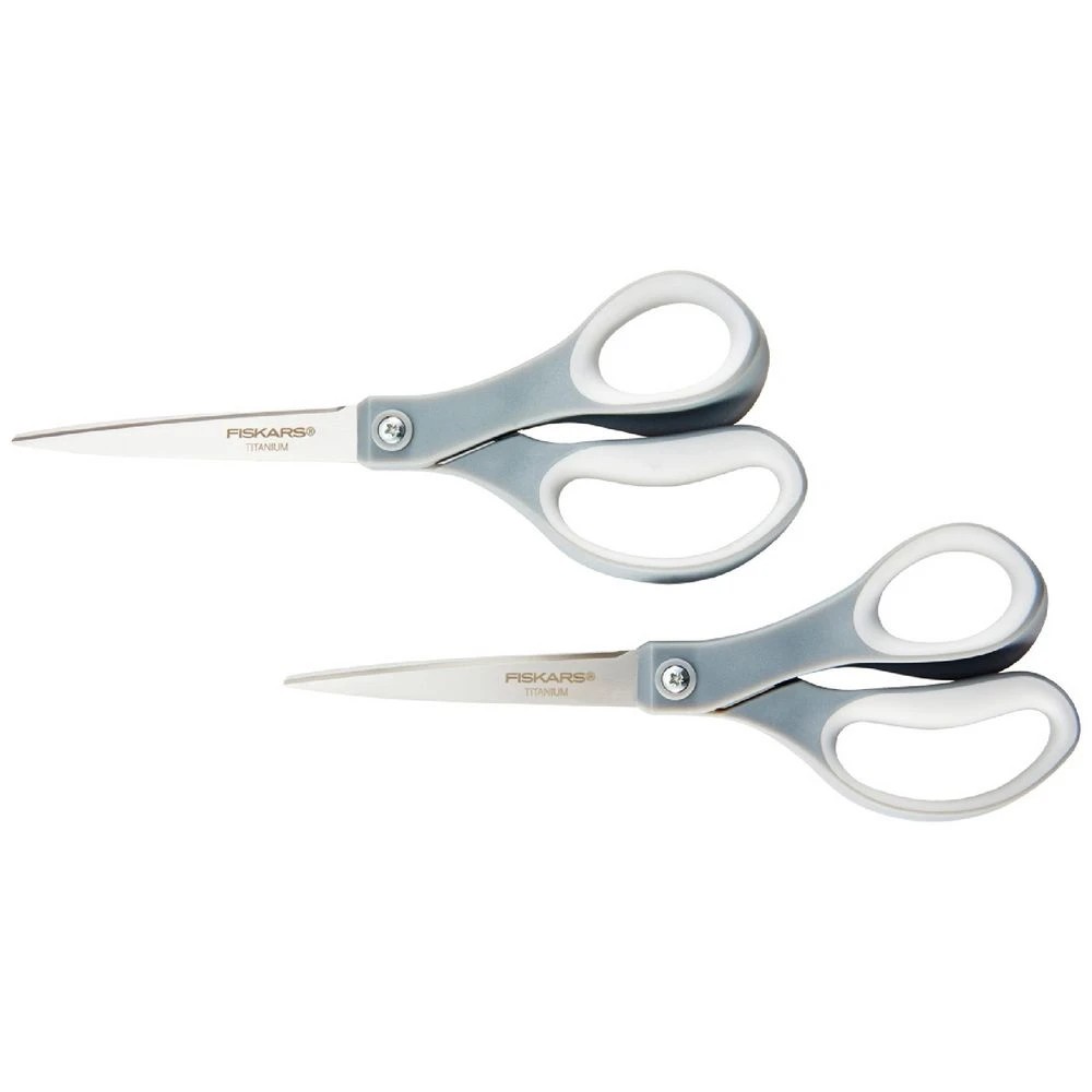 1 Fiskars Soft Grip Titanium Scissors 8"/20cm 2 Pack, 1 of 3