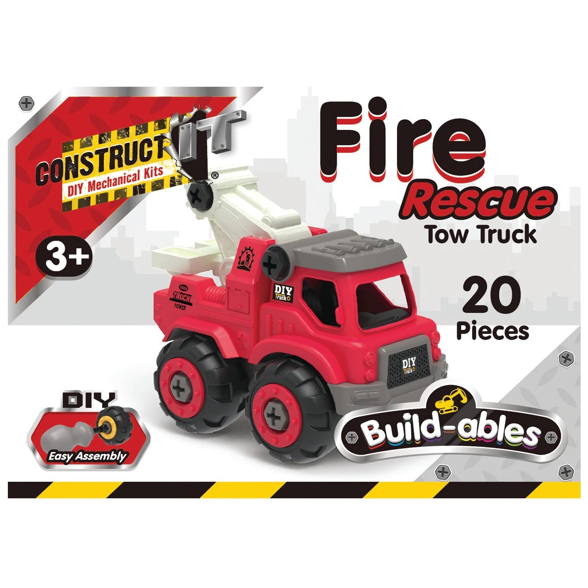 4 Construct-It Build-ables - Fire Rescue Tow Truck, 4 of 5