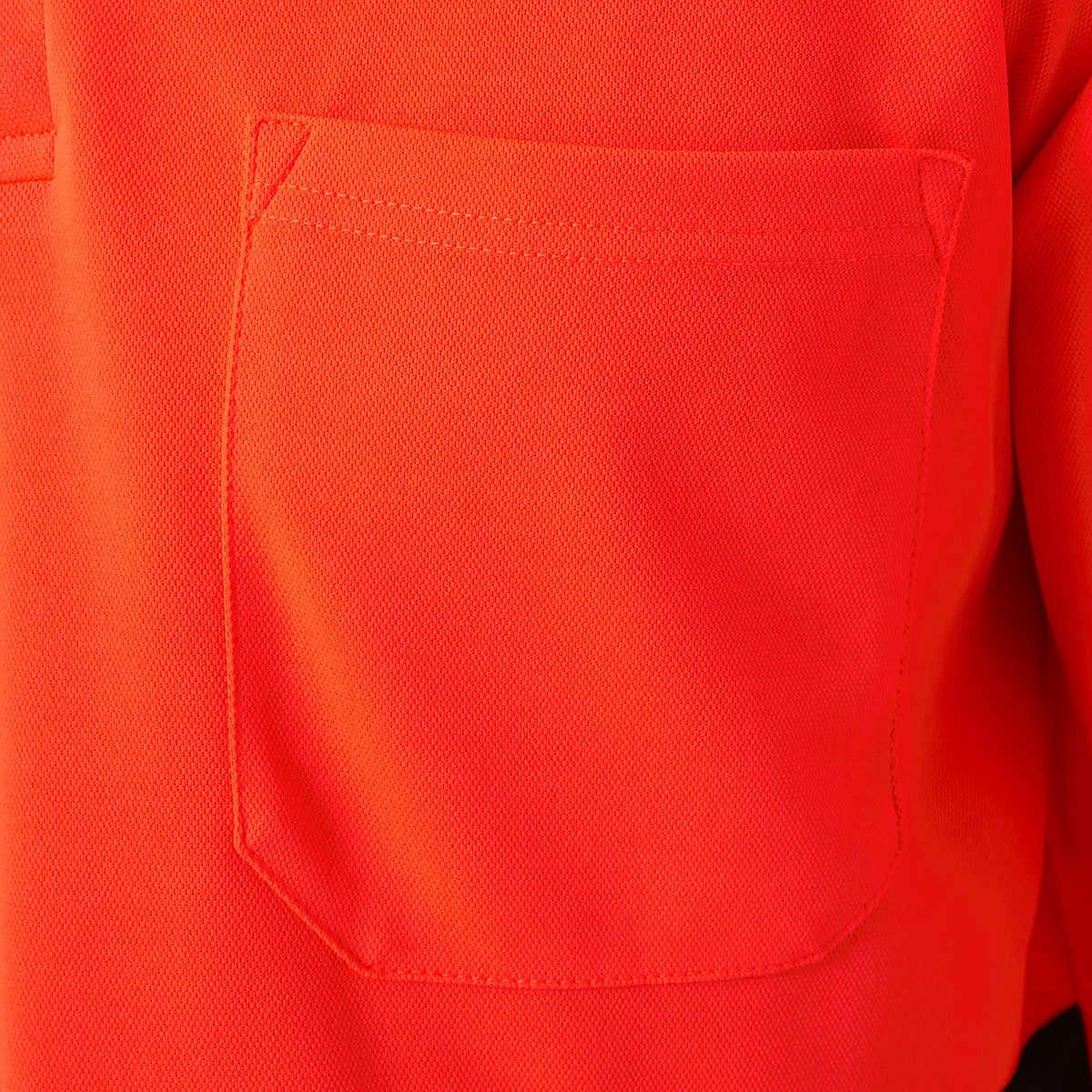 10 Hi-Visibility Long Sleeve Polo Shirt Orange, 10 of 10