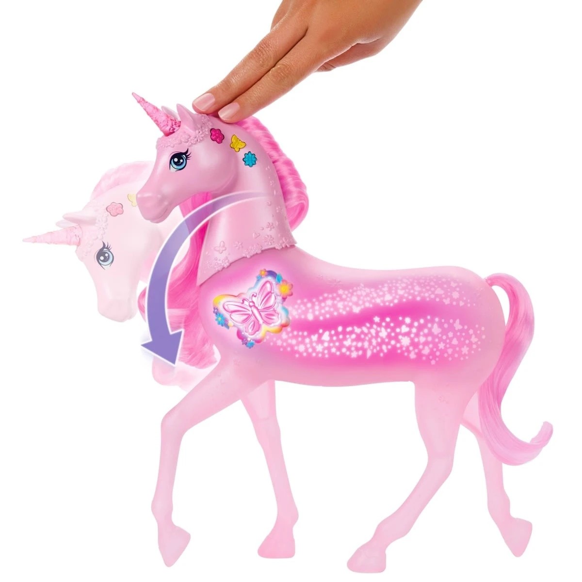 6 Barbie Sparkle Lights Unicorn Toy, 6 of 6