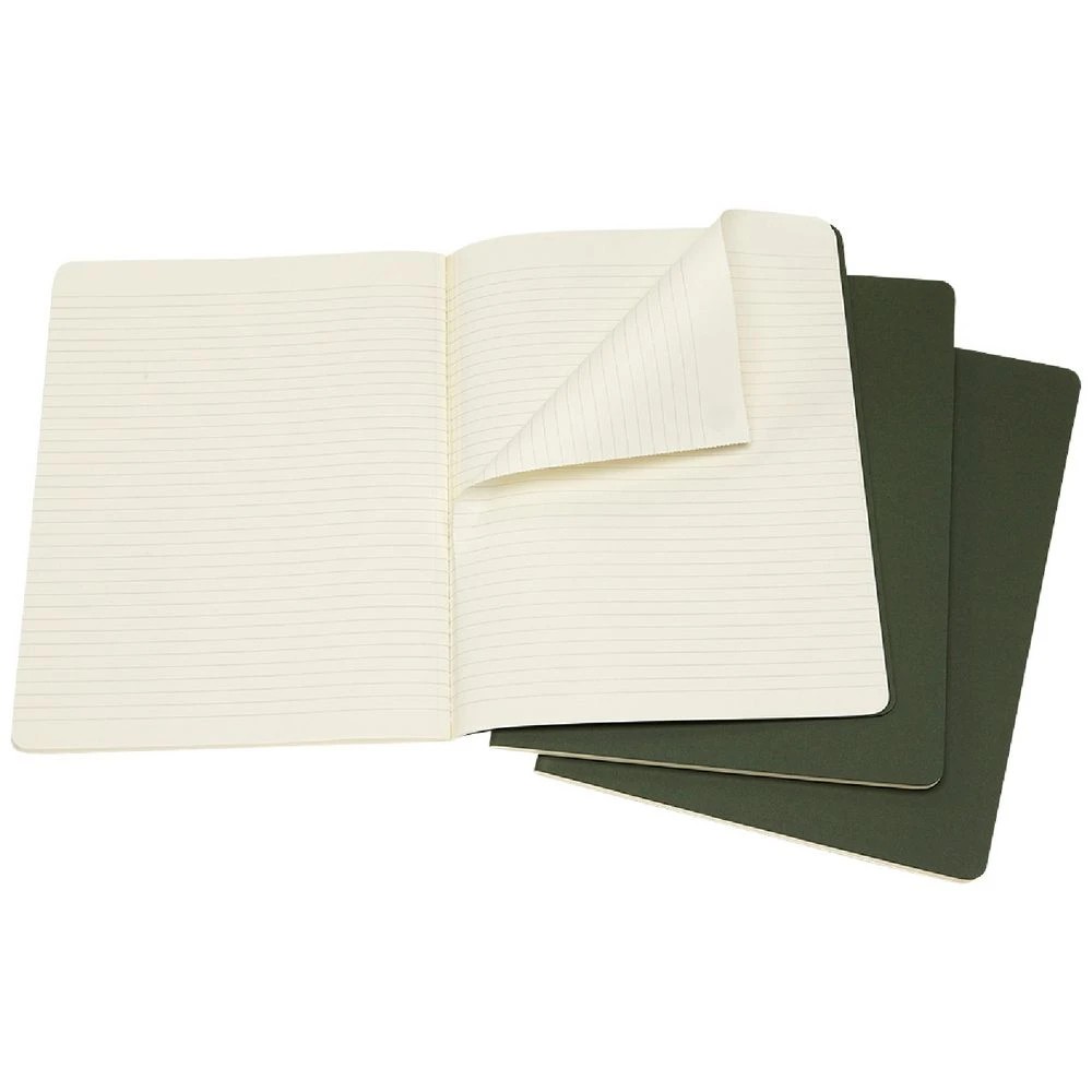 3 Moleskine Cahier Notebook Ruled Extra Large Green 3 Pack, 3 of 7