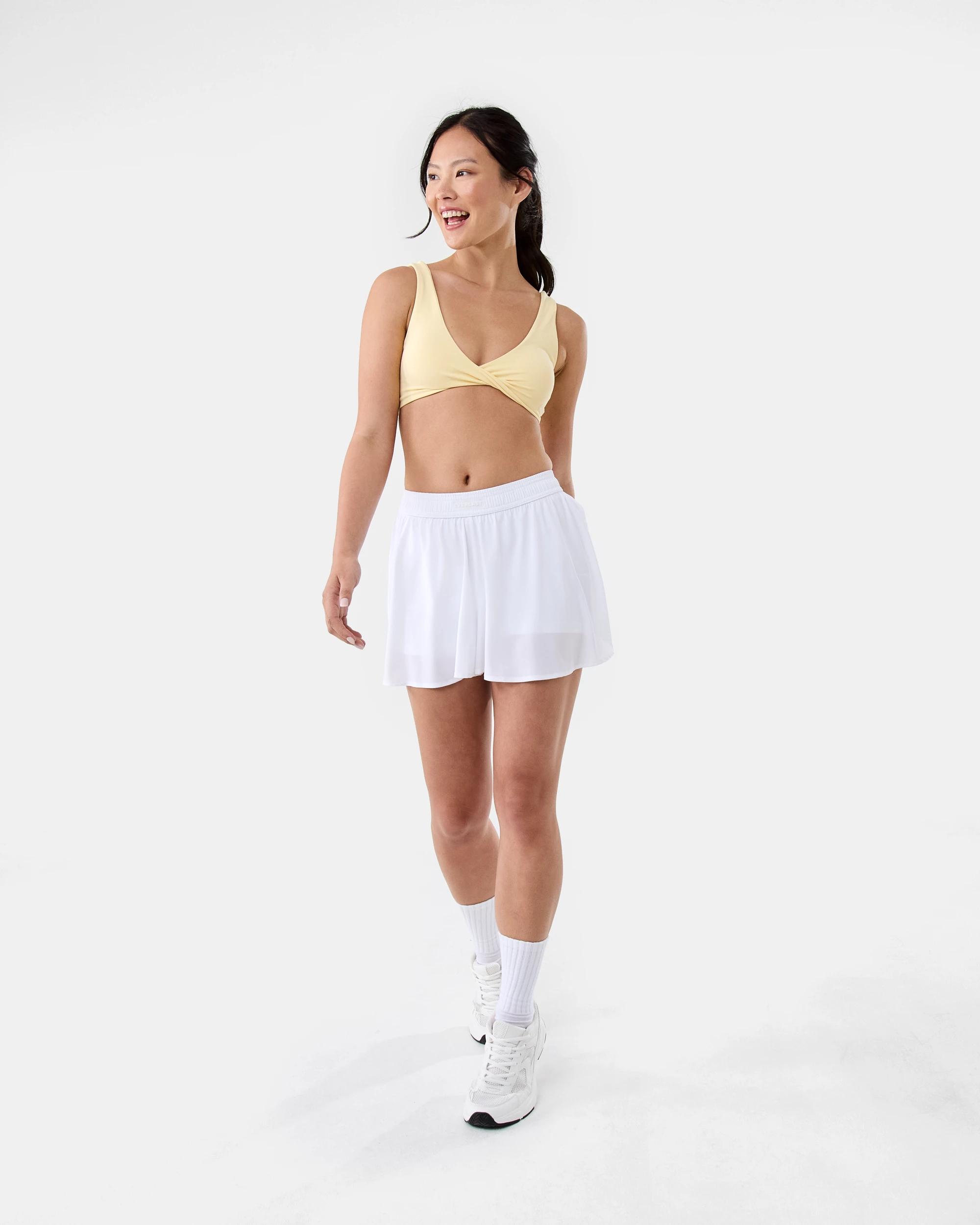 2 Everlast Womens Twist Front Crop Top Soft Yelow, 2 of 9