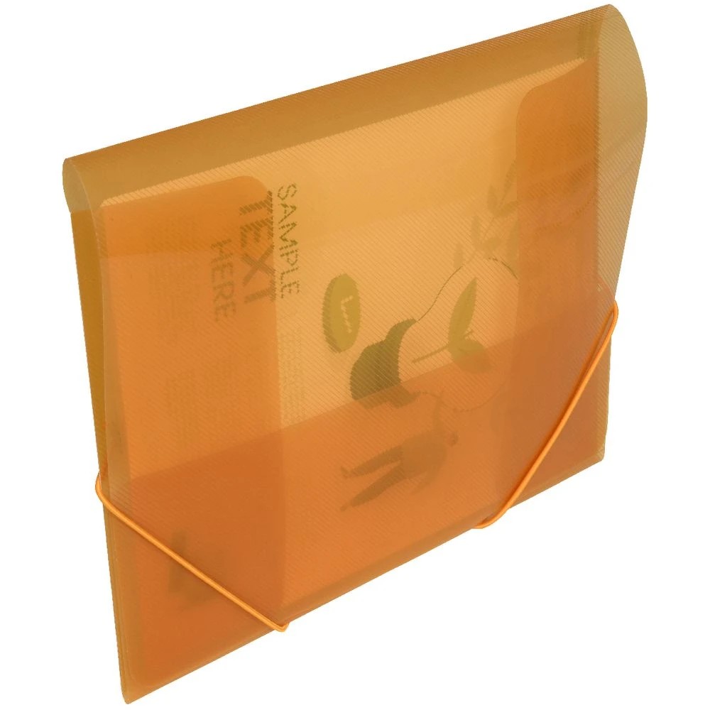 3 J.Burrows A4 Elastic Document Wallet Yellow, 3 of 3