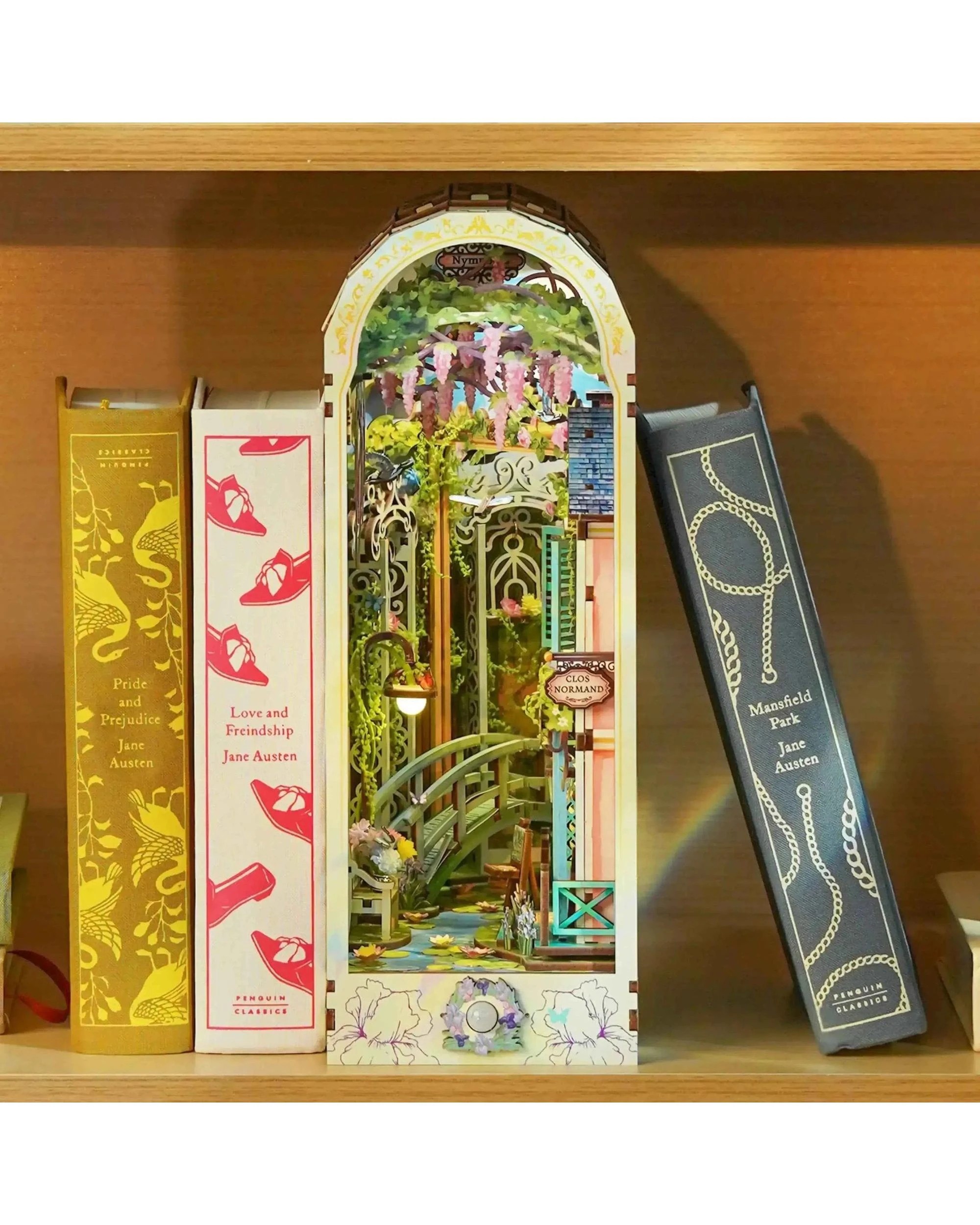 6 Tonecheer 3D Wooden Puzzle DIY Book Nook Kit - Giverny Garden, 6 of 6