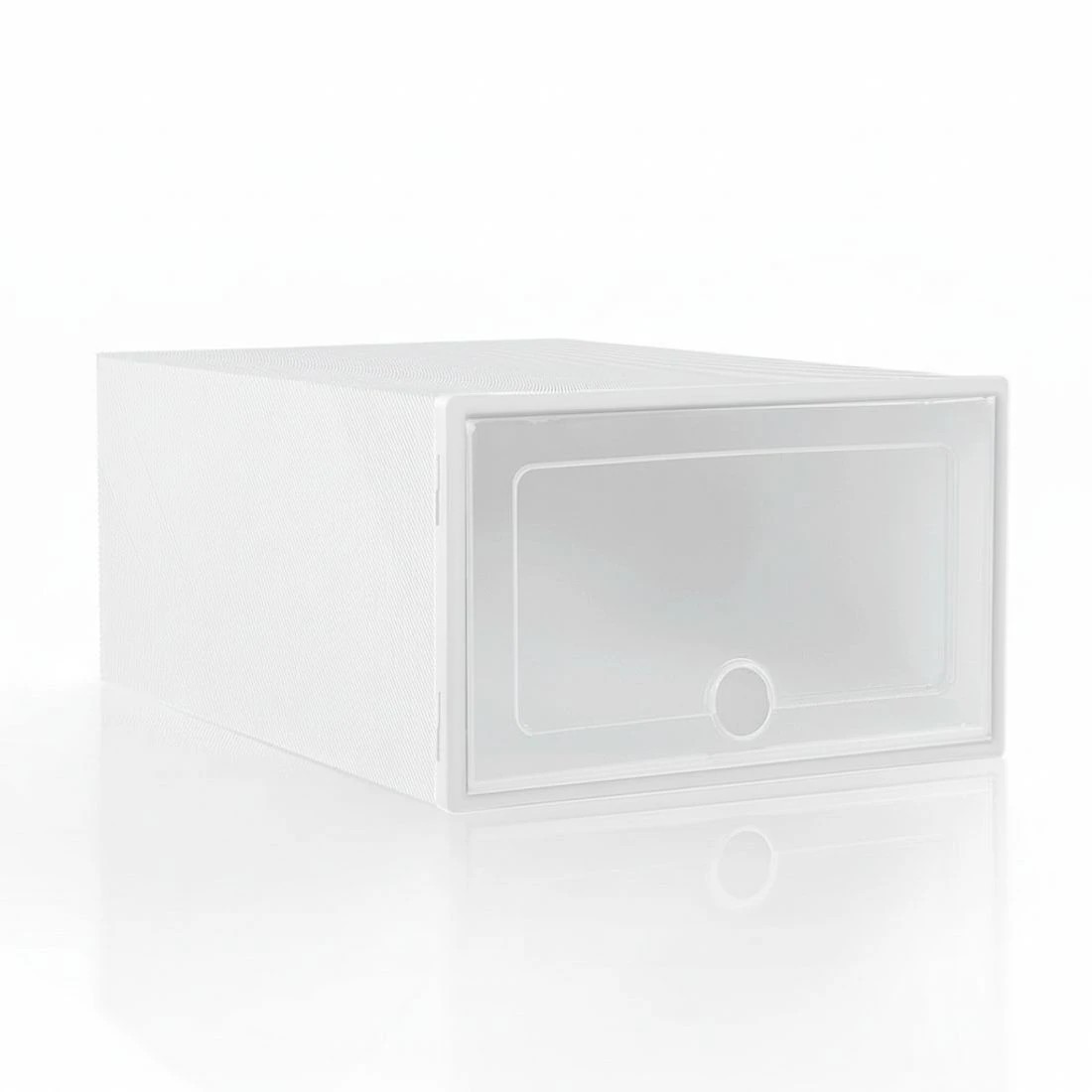 7 Artiss Shoe Box Rack DIY Set of 24 Stackable Clear Storage Easy Clean Closet Space Saving Easy Assembly - White, 7 of 8