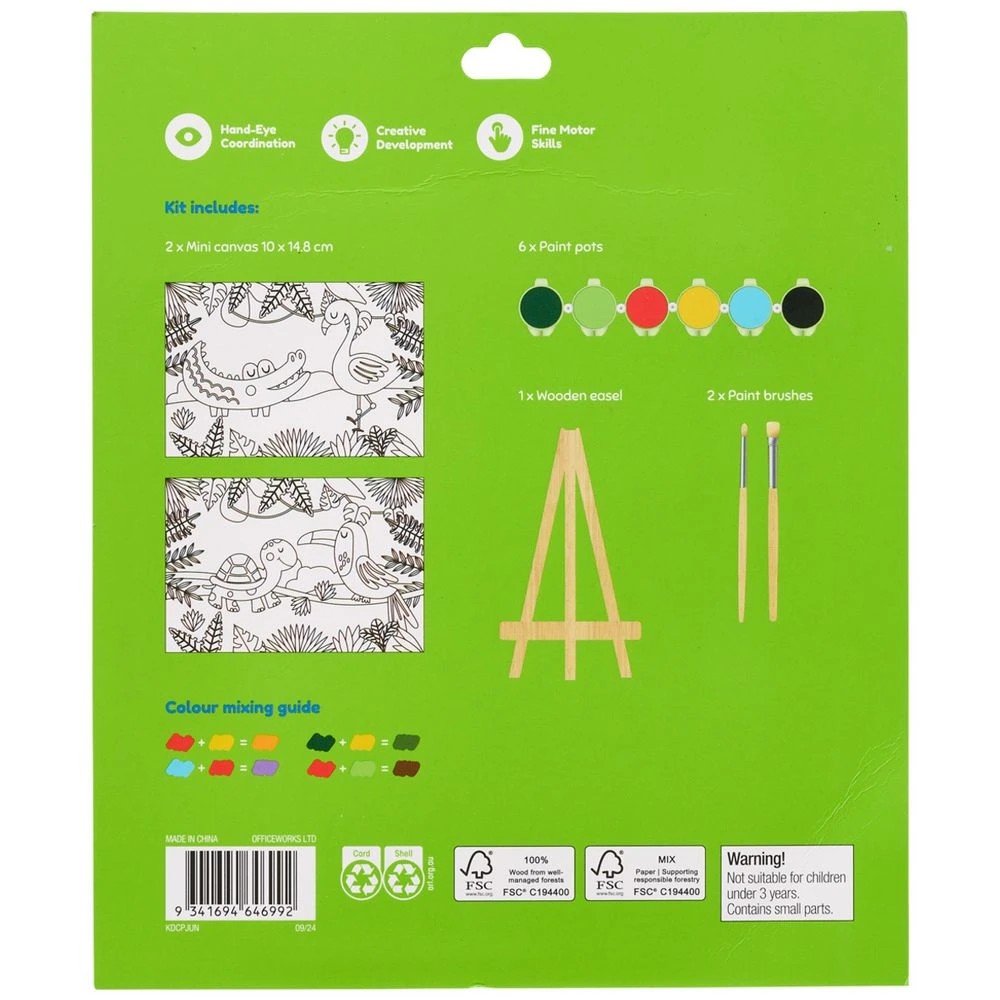 4 Kadink Canvas Painting Kit 15x10cm Jungle, 4 of 4