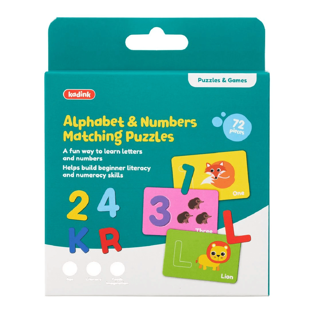 1 Kadink Alphabet & Numbers Matching Puzzles, 1 of 3