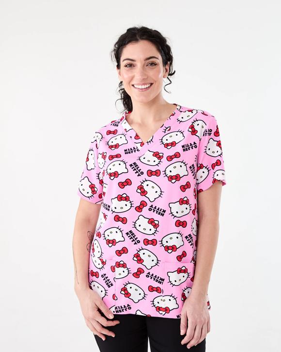 Workwear Hello Kitty License Scrub Top