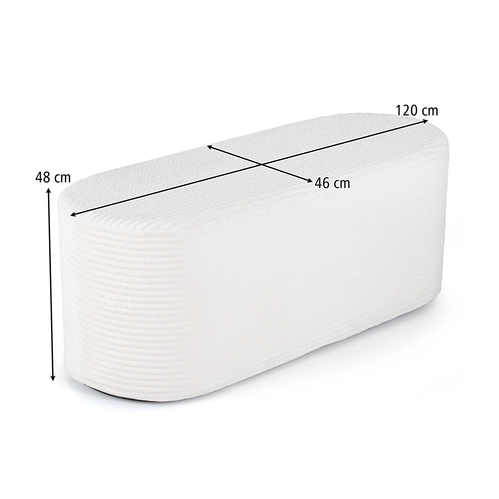 4 Costway Upholstered Ottoman Bench 120cm Modern Ottoman Foot Stool End of Bed Stool Entryway Footrest, 4 of 4