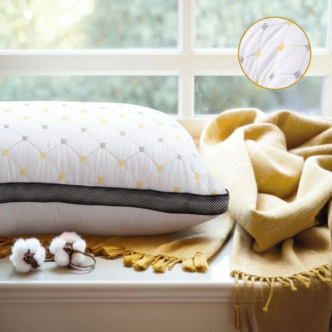 4 Giselle Bedding Pillows Microfibre Pillow - White, 4 of 4