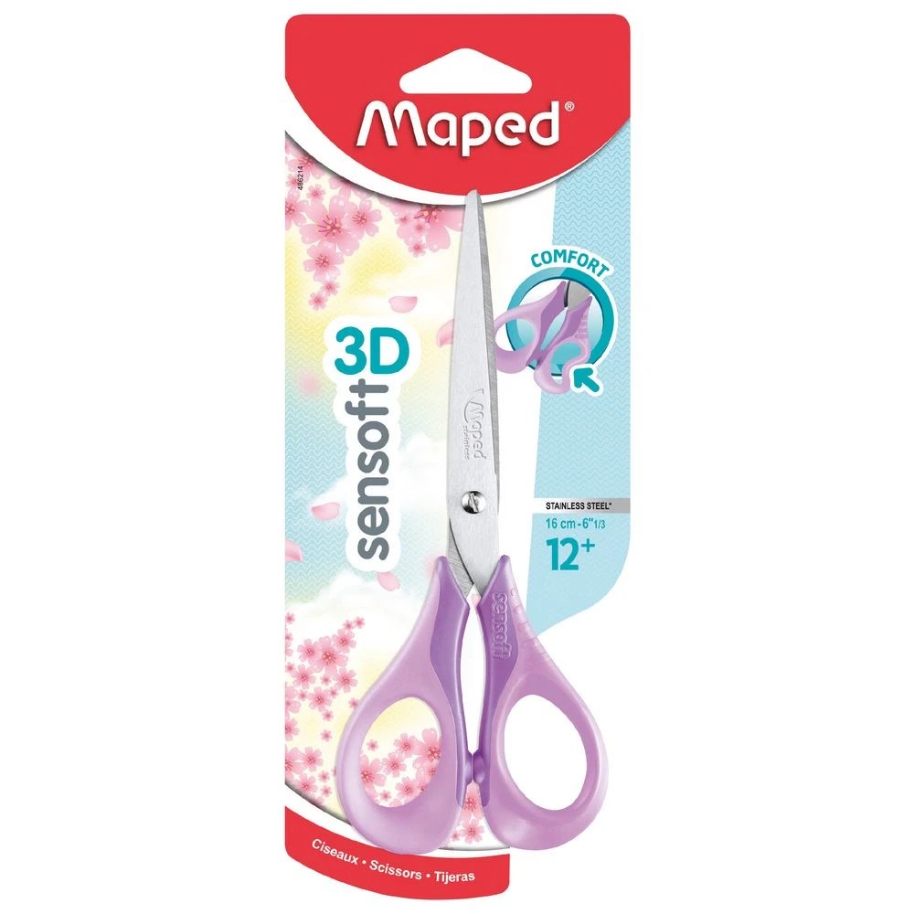 4 Maped Sensoft Scissors 16cm Assorted Pastel, 4 of 6