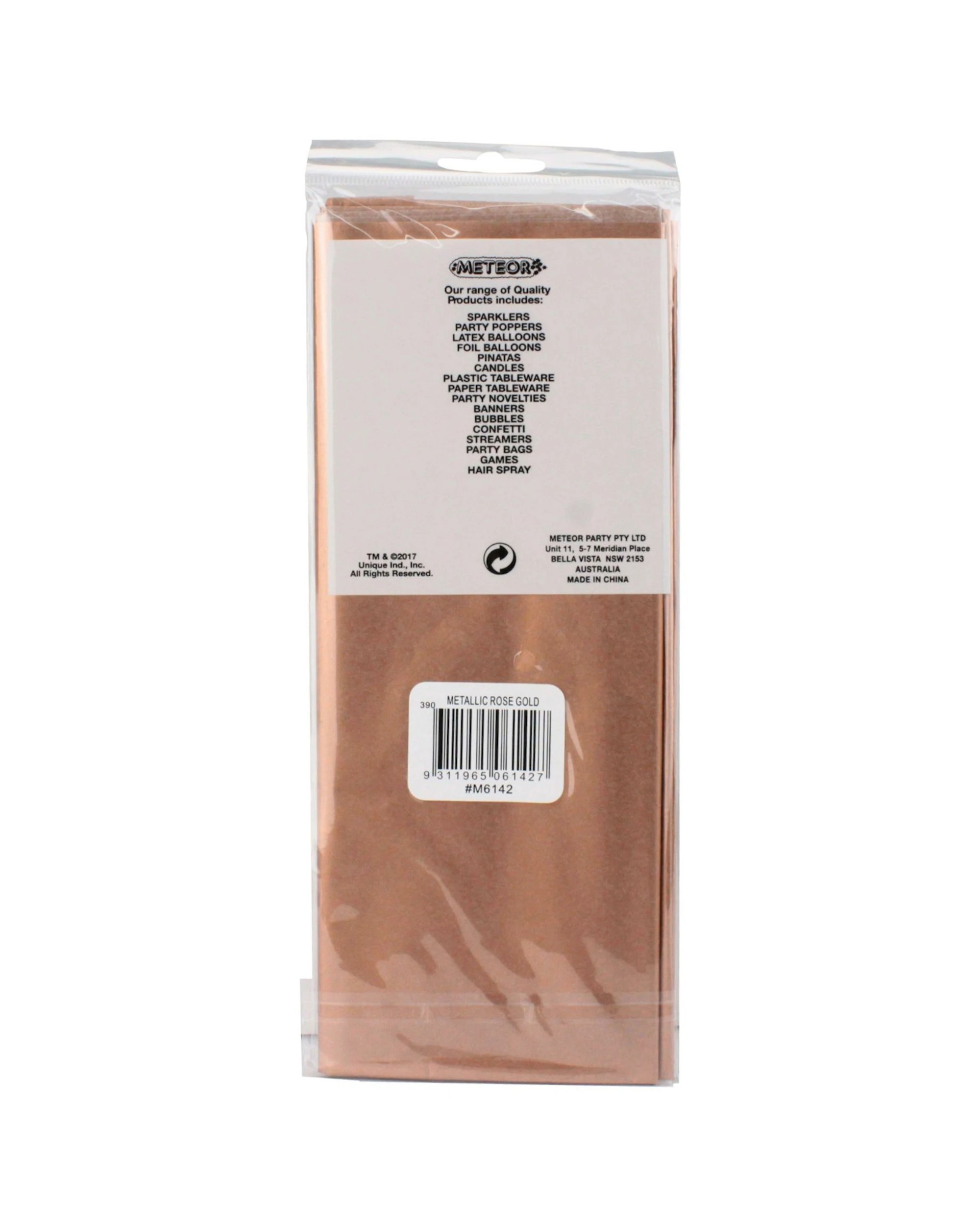 2 Meteor Metallic Rose Tissue Paper 10 Sheets - Gold, 2 of 2