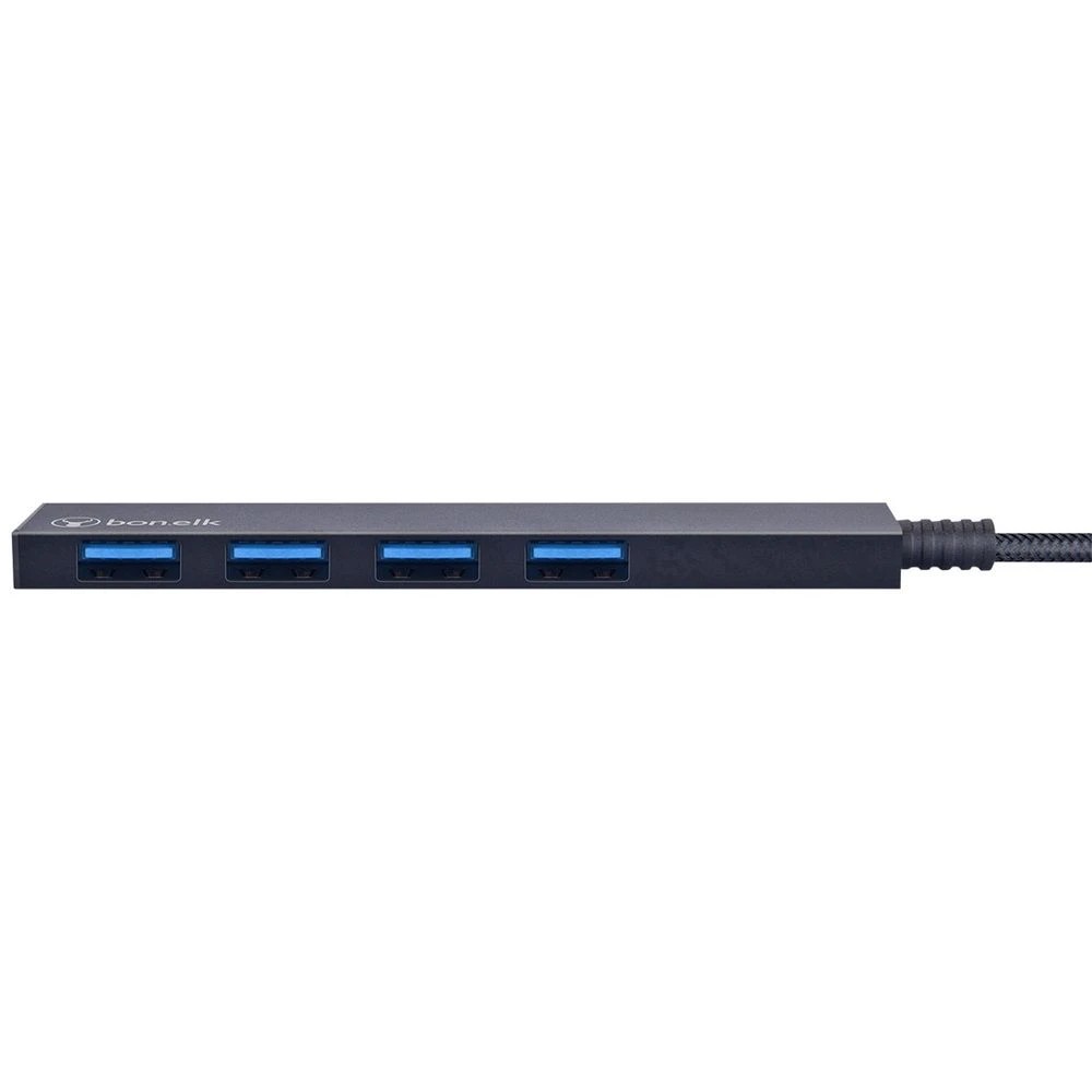 2 Bonelk Long-Life USB-C to 4 Port USB 3.0 Slim Hub Black, 2 of 5