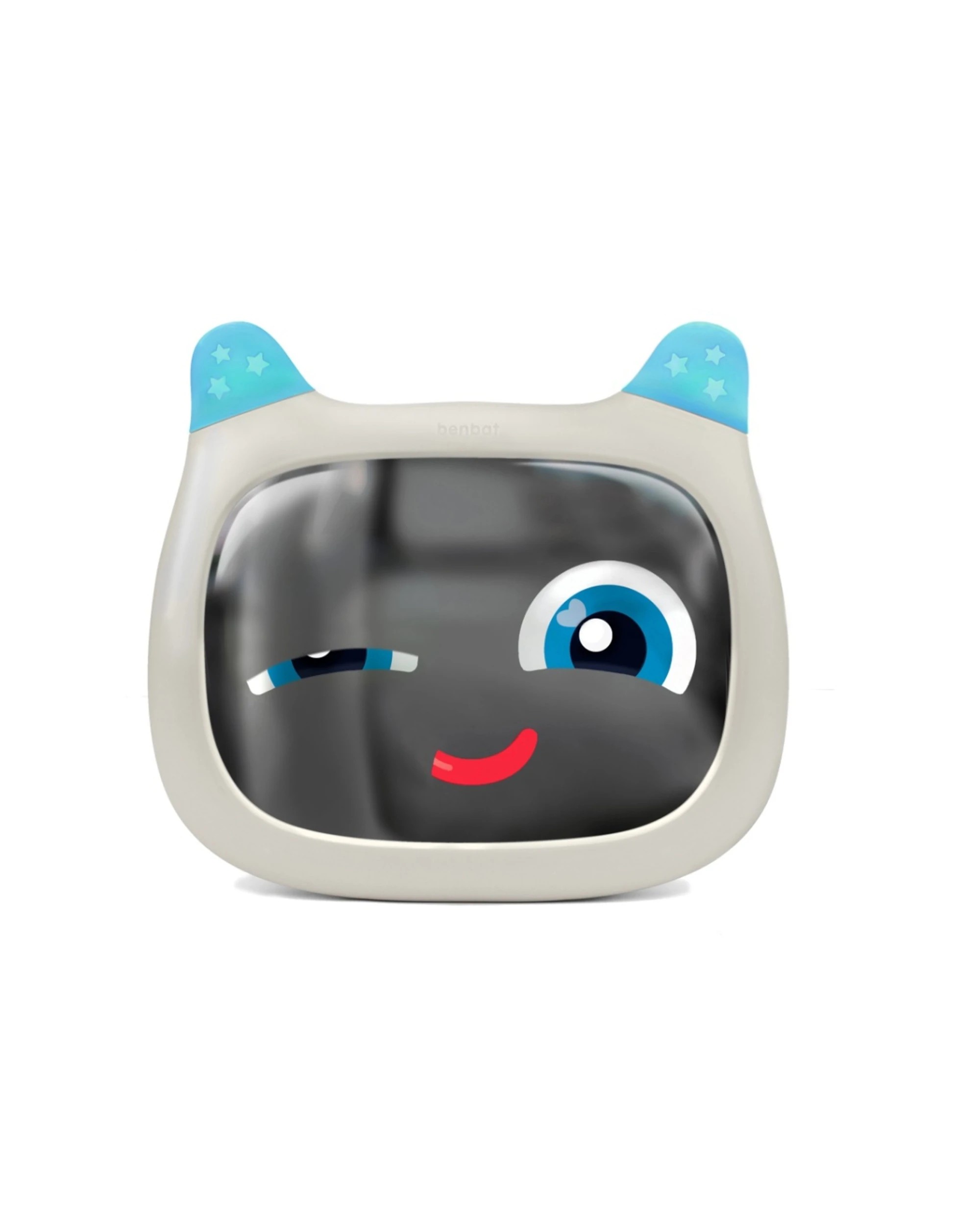 3 BenBat Baby Toddler Rectangular Hope Car Mirror With Star Projector & Lullabies - Grey, 3 of 6