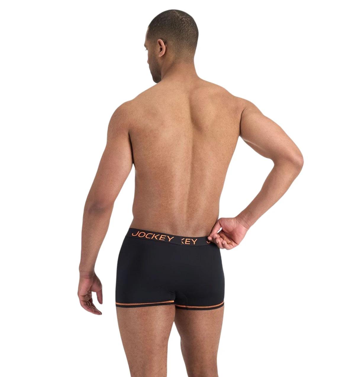 4 Jockey 4 Pack Mens Performance Active Micro Trunks Underwear BLACK, 4 of 6