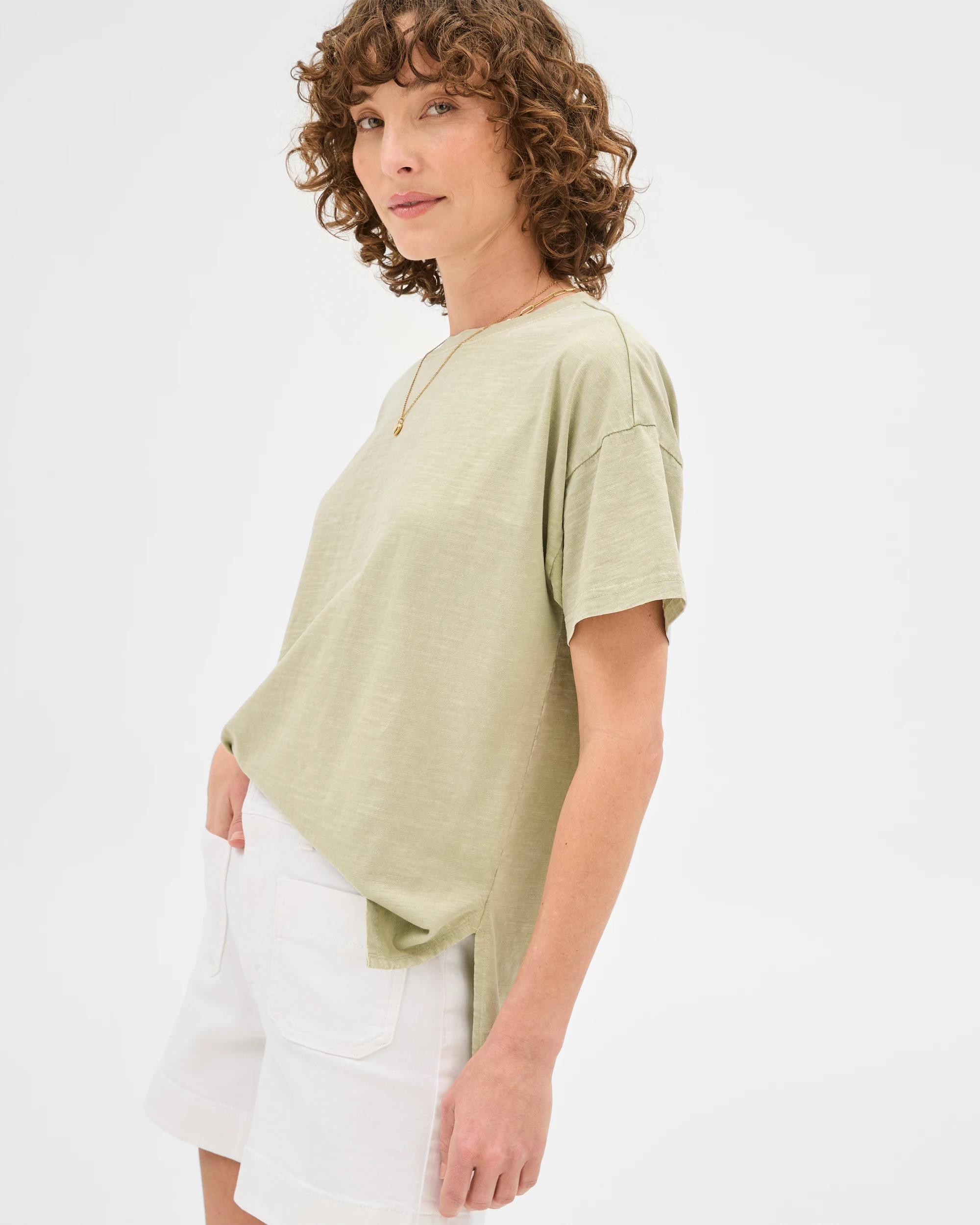 6 Target Australian Cotton Relaxed Slub T-Shirt Aloe Vera, 6 of 7