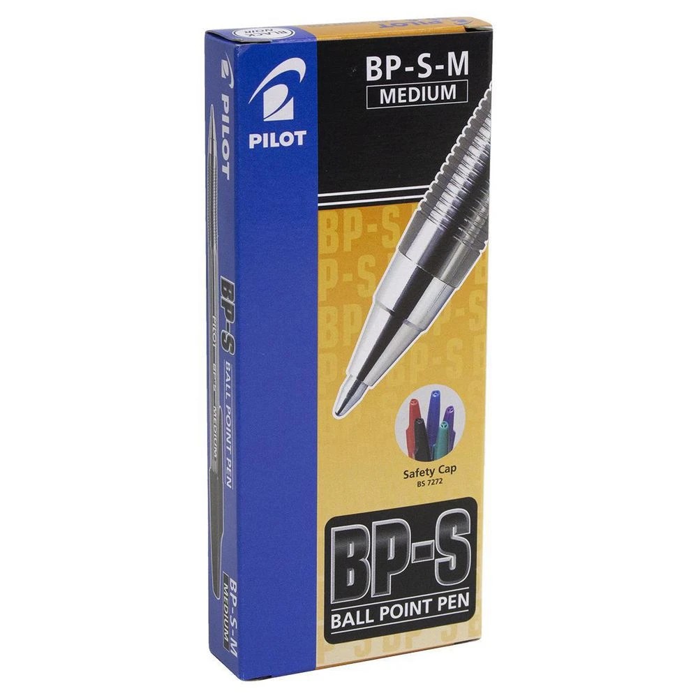 2 PILOT BP-S Medium Ballpoint Pens Black 12 Pack, 2 of 3