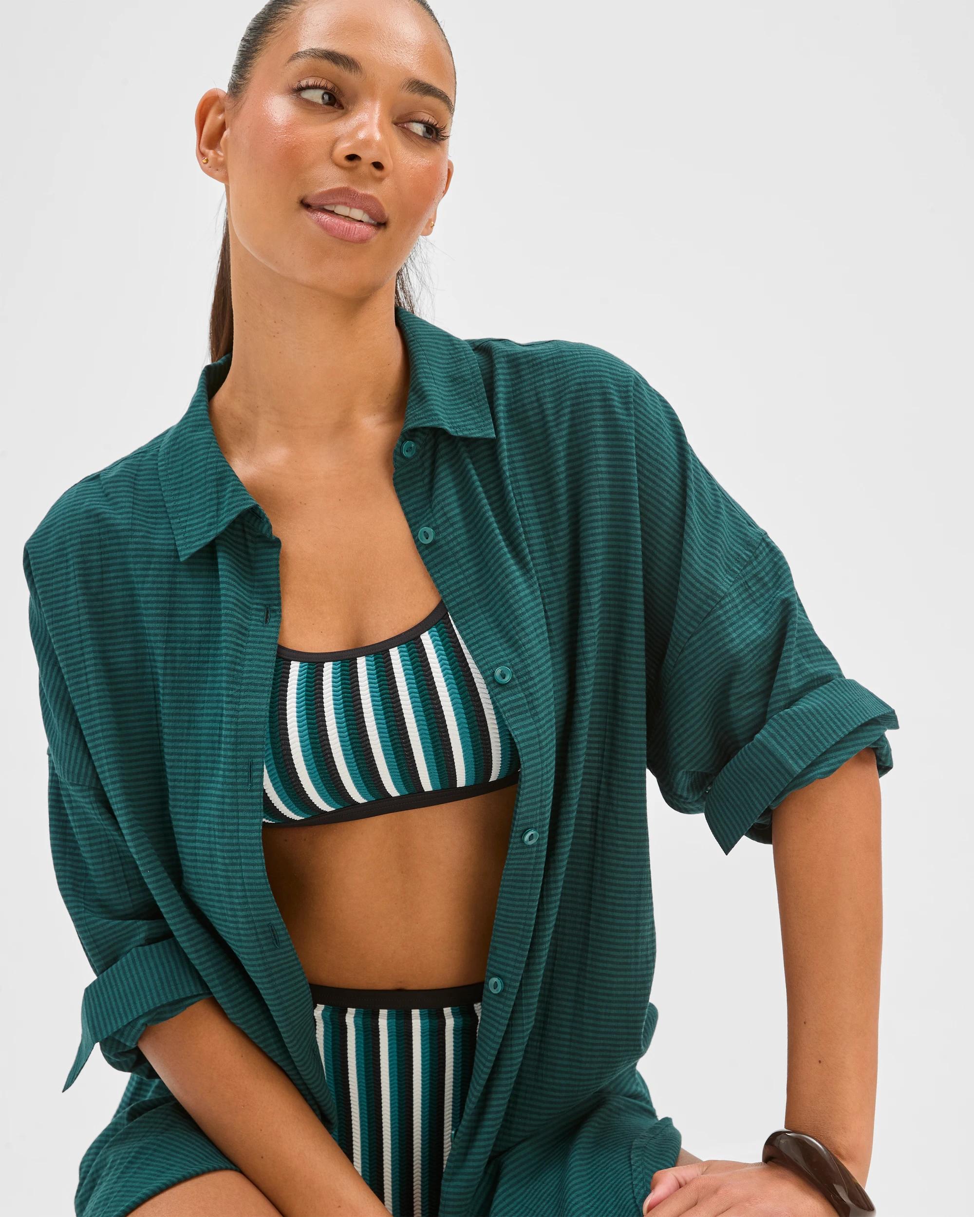 3 Target Woman Resort Swim Maxi Shirt DEEP FOREST, 3 of 8