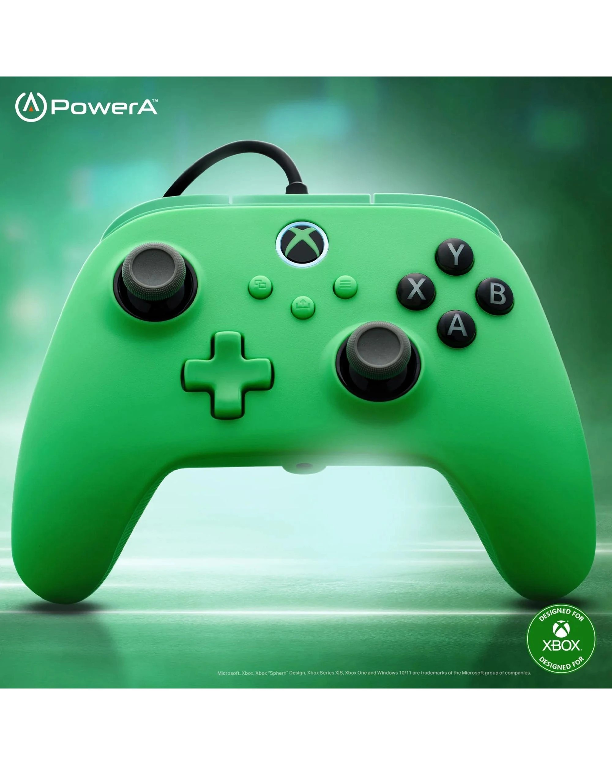 2 PowerA Advantage Plus Wired Controller for Xbox Series X|S - Green Meadow - Green, 2 of 10