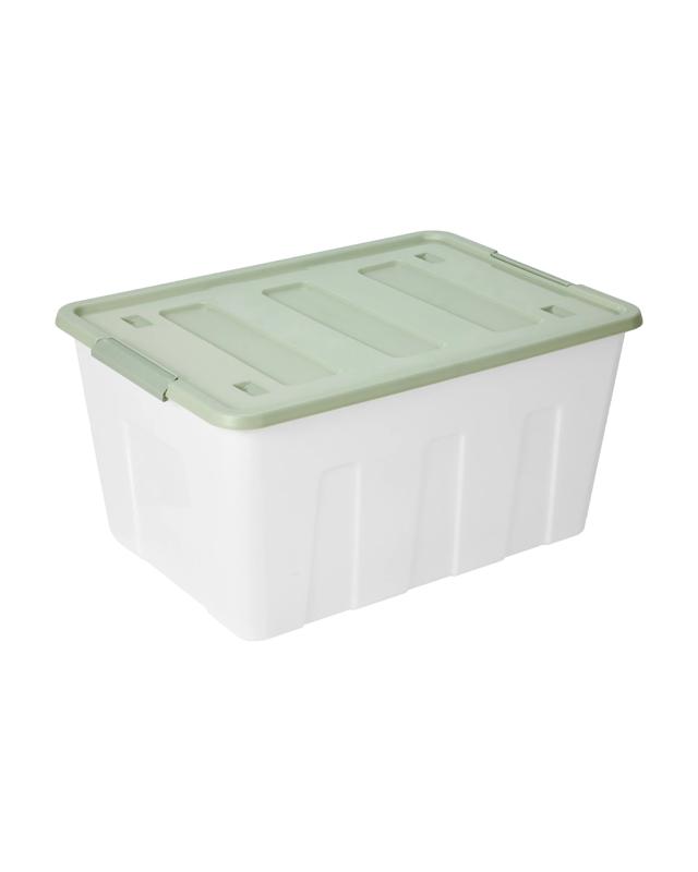 60L Storage Tub on Wheels with Green