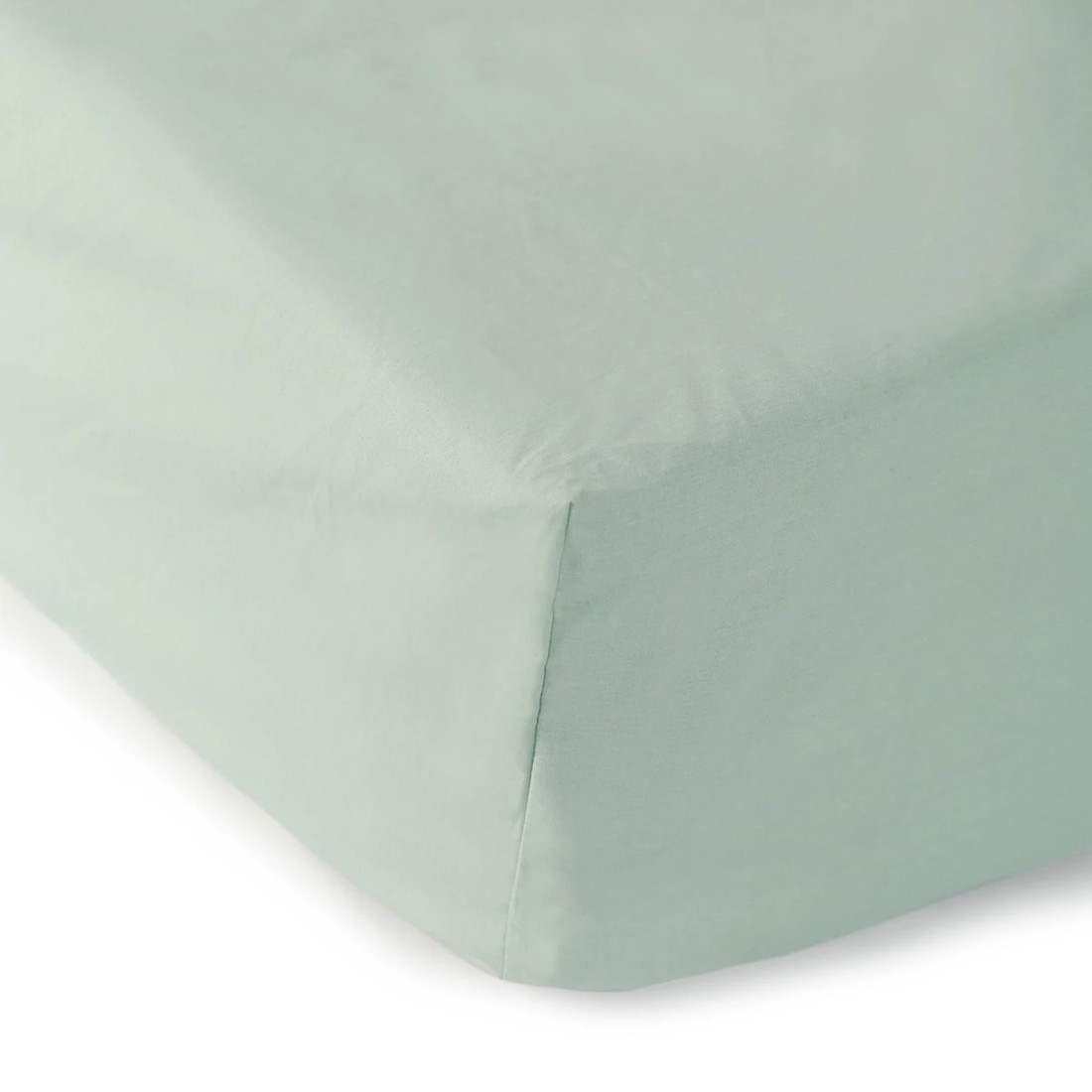 1 250 Thread Count Cotton Rich Fitted Sheet - King Bed, Eucalyptus, 1 of 4