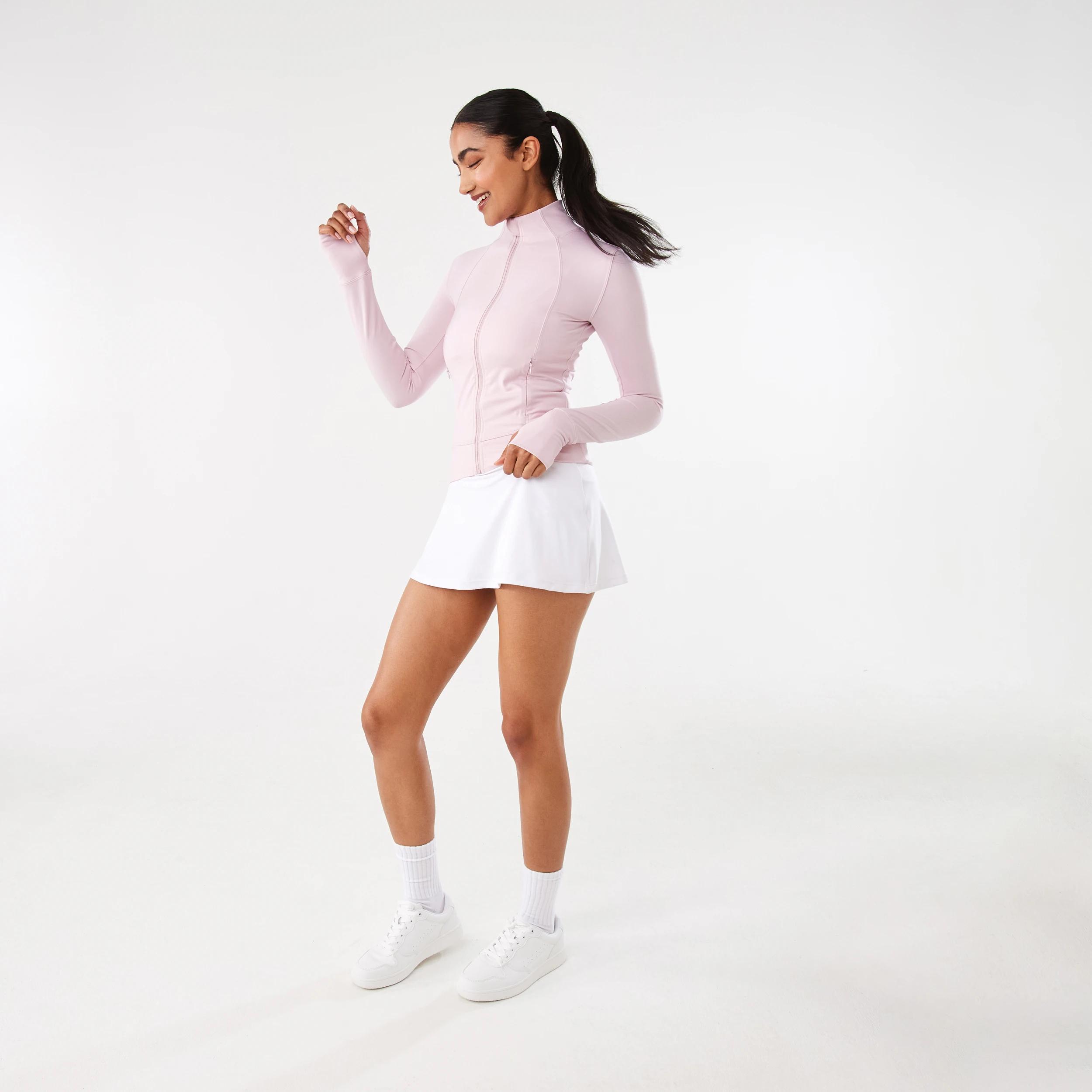 4 Active Womens Long Sleeve Ultrasoft Jacket AURA PINK, 4 of 7