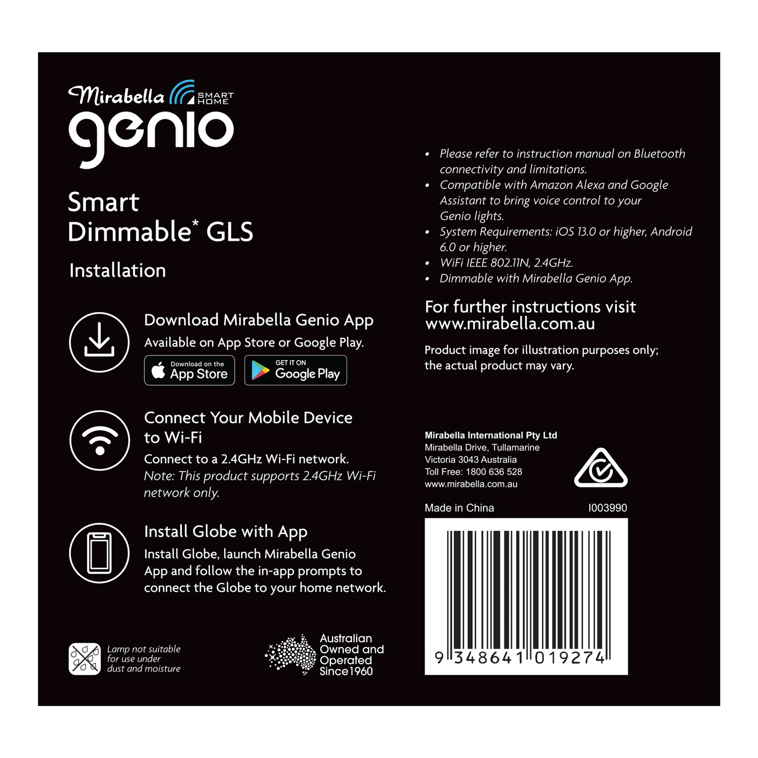 3 Mirabella Genio 9W LED Wi-Fi Smart Dimmable Bulb, 3 of 10