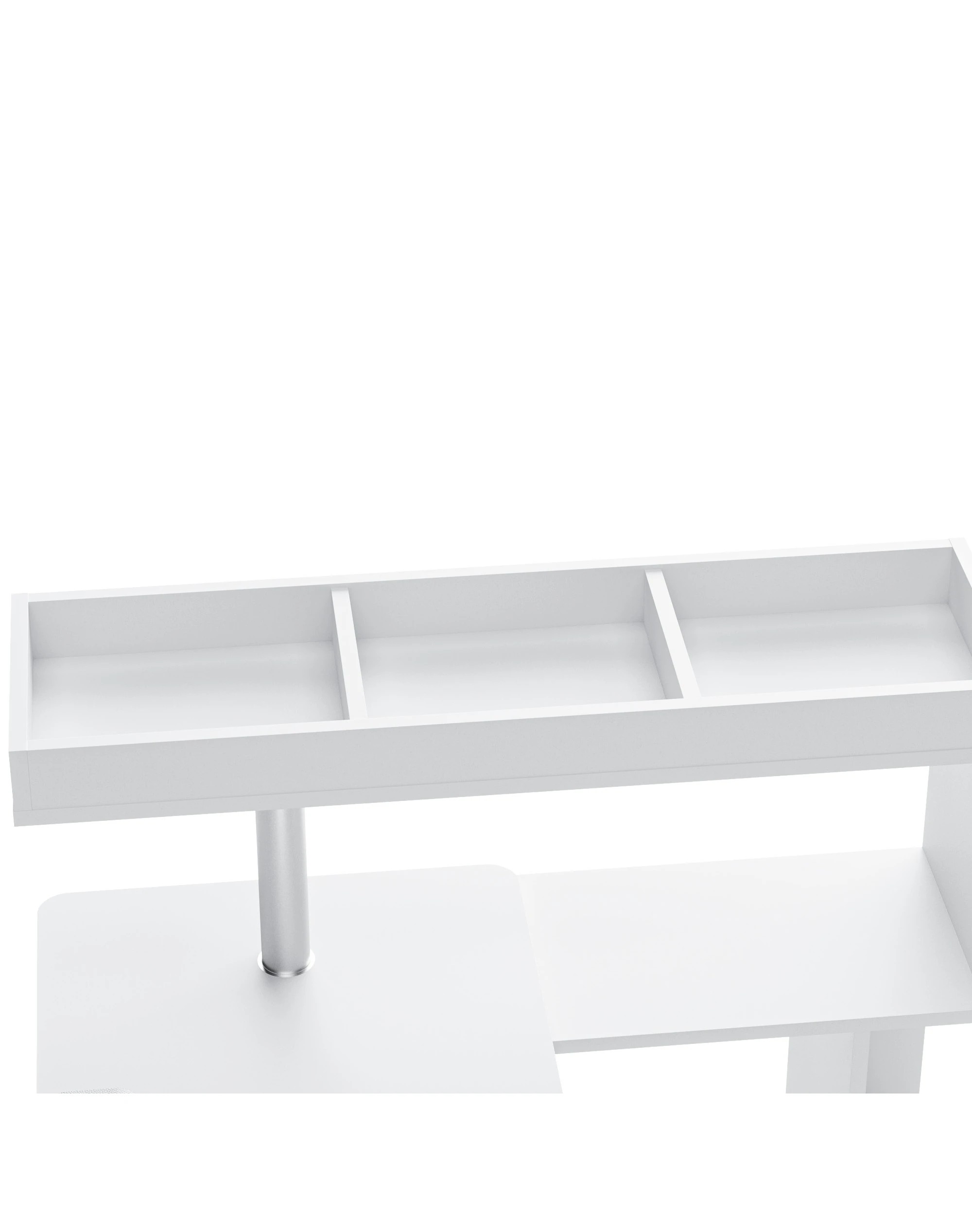 5 Advwin Manicure Table Dressing Nail Tech Desk with Dust Collector Rotating Reversible L-Shaped Salon Workstation - White, 5 of 8