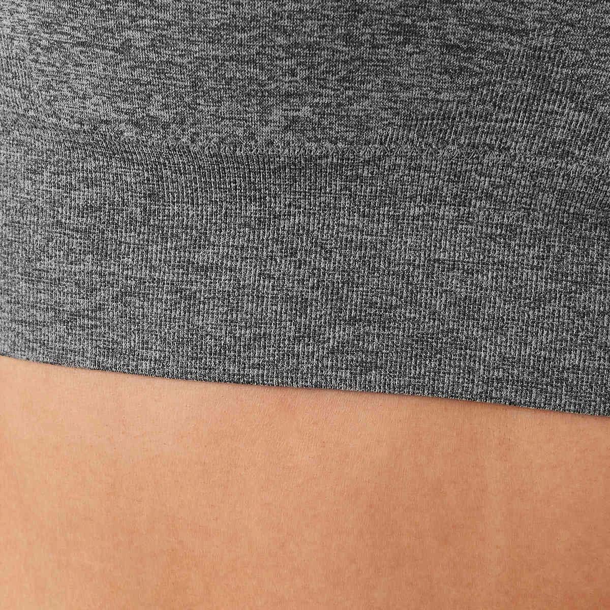 6 Active Womens Low Impact Seamfree Crop Top Grey Marle, 6 of 7