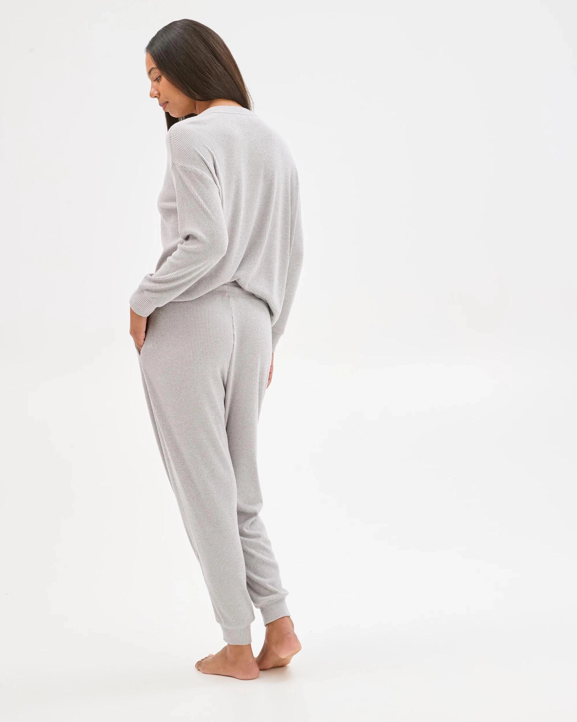 6 Target Woman Cosy Rib Sleep Jogger Pants GREY, 6 of 6