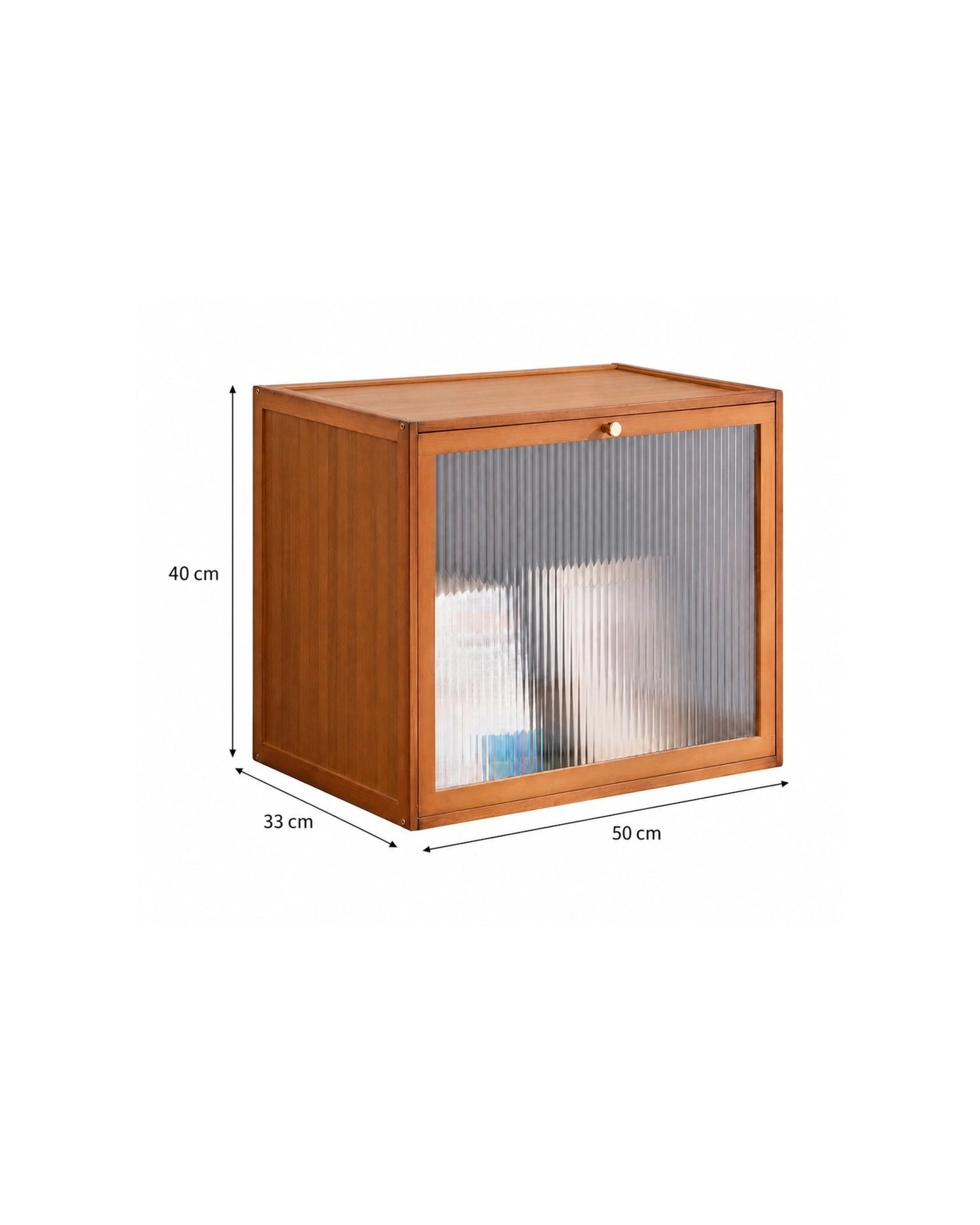5 Foret Stackable Storage Cabinet With Fluted Door Modular Shoe Box Amber Brown, 5 of 6