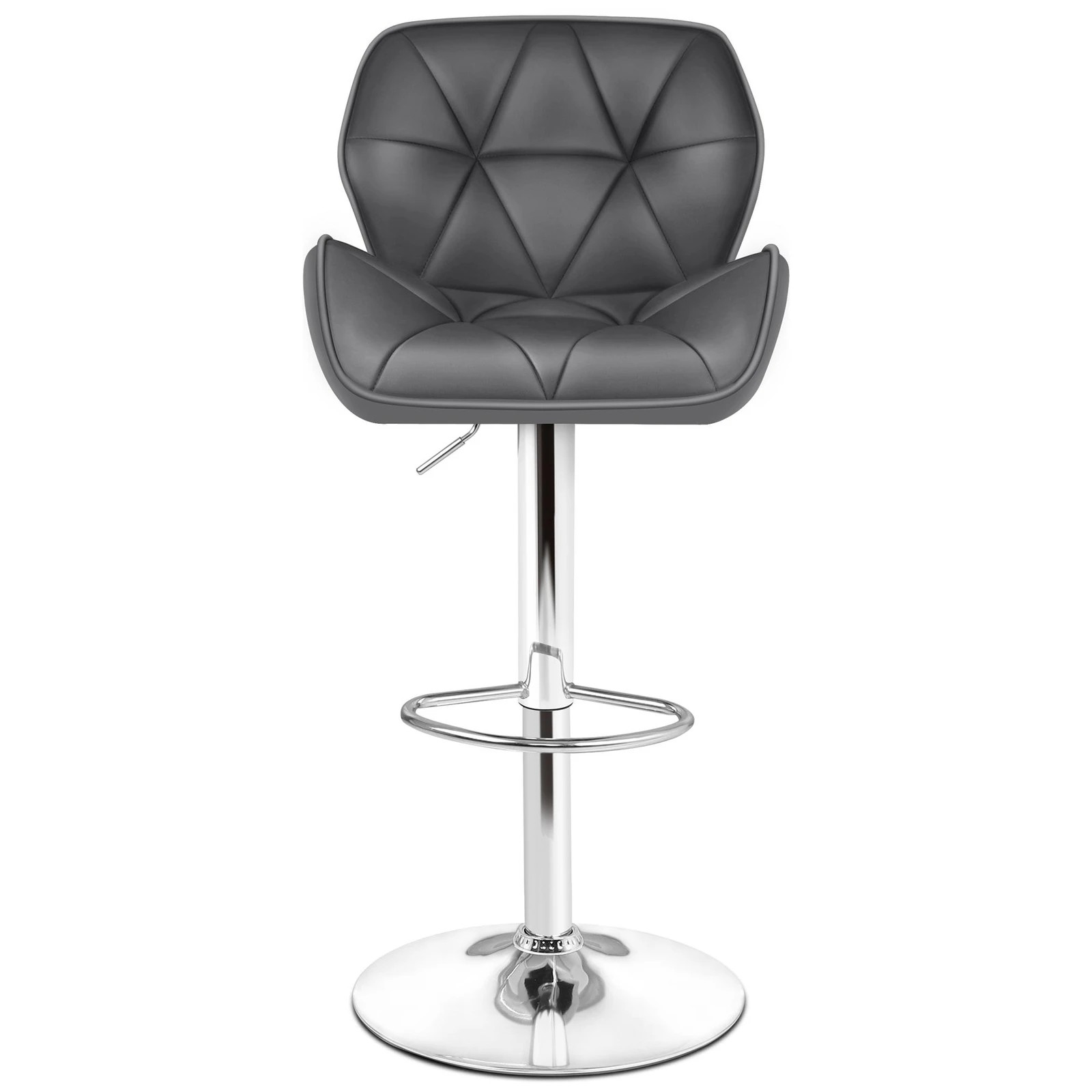 4 Alfordson 4x Kitchen Bar Stools Swivel Bar Stool Leather Chairs Willa - Grey, 4 of 10