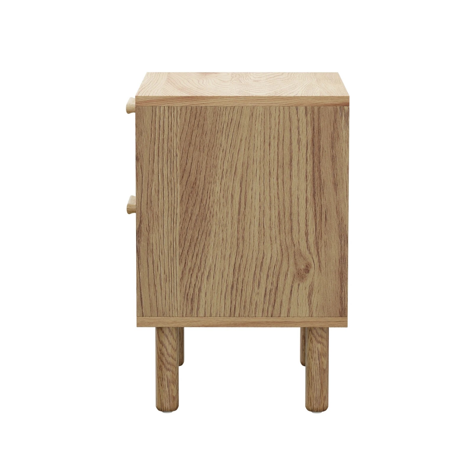 9 Oikiture 2x Bedside Table Drawers Side End Tables Storage Nightstand - Natural, 9 of 9