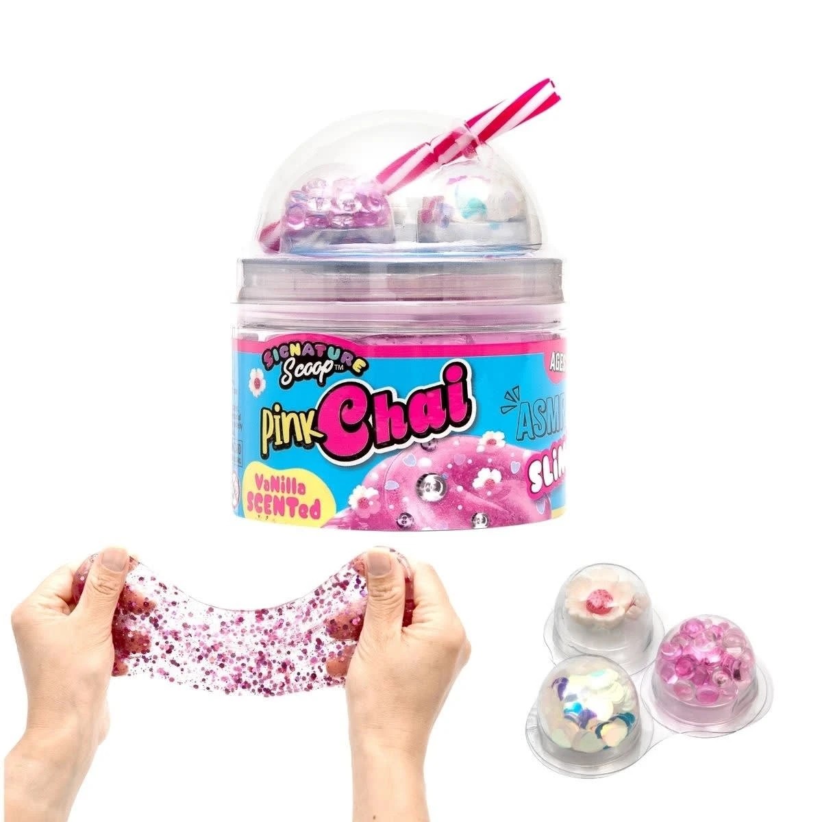 4 Signature Scoop Sipping Chilling ASMR Slime - Assorted, 4 of 10