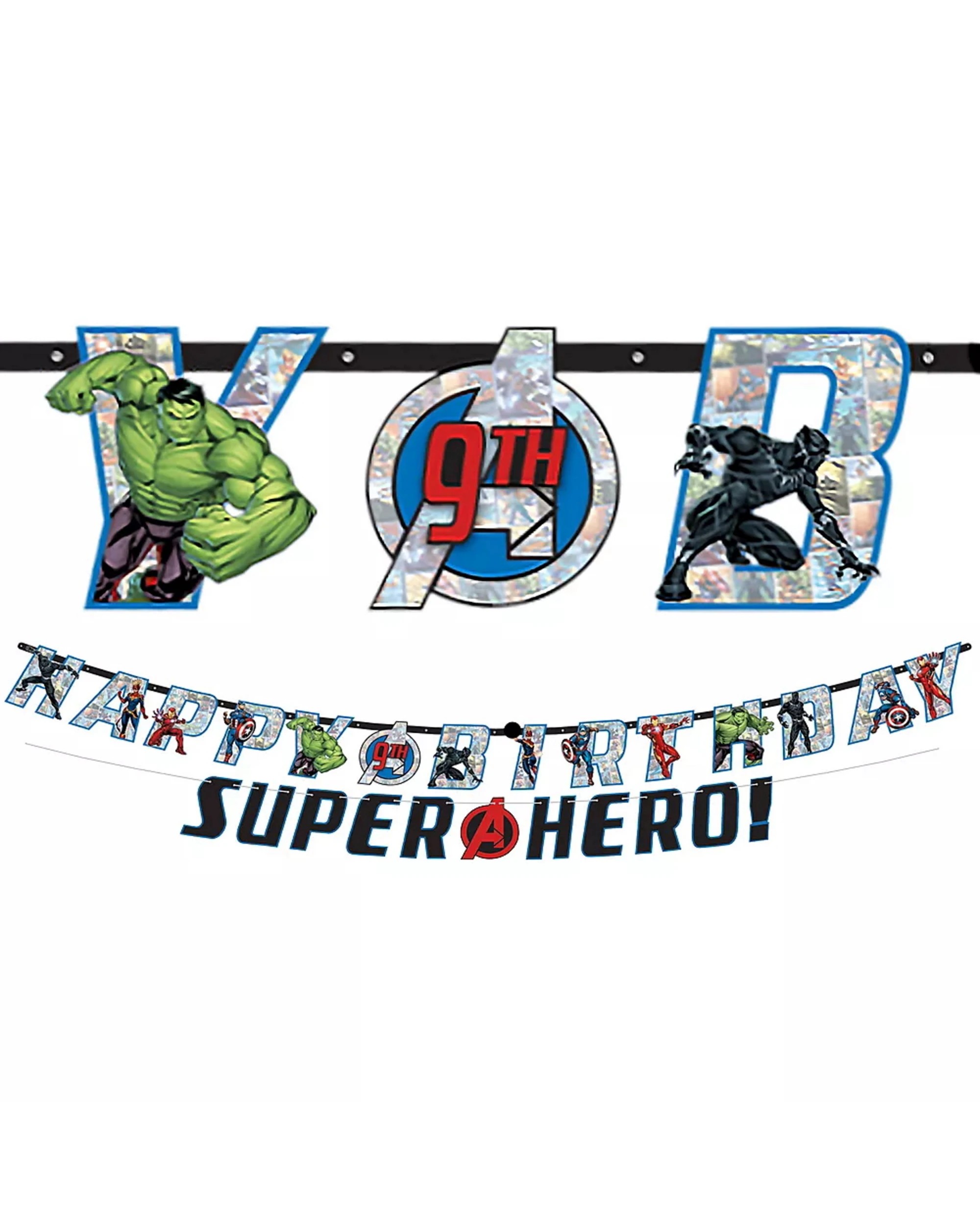 1 Amscan Avengers Marvel Powers Unite Jumbo Add an Age Banner Kit - Multi, 1 of 1