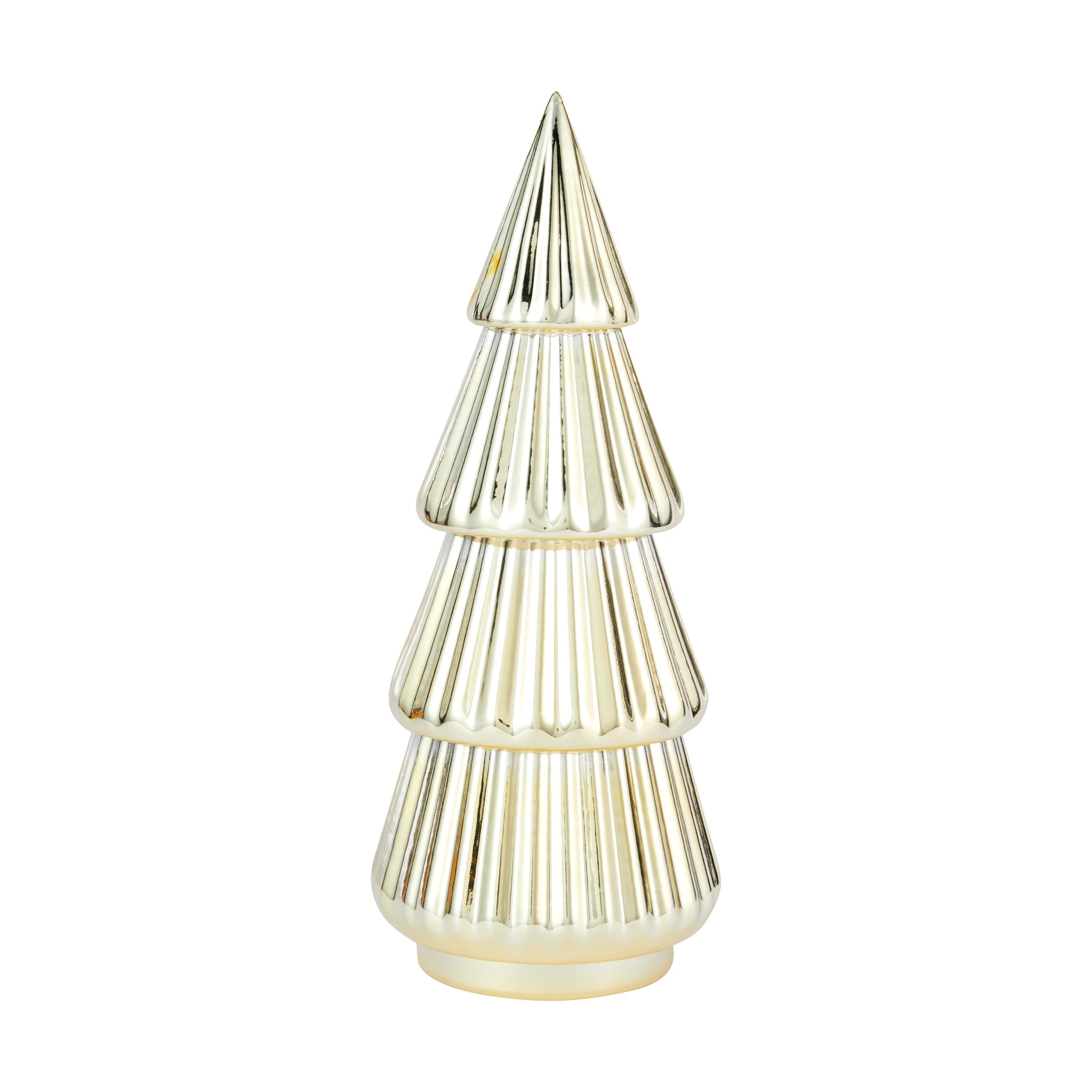 3 Metallic/Flocked/White Tabletop Tree - Assorted, 3 of 5