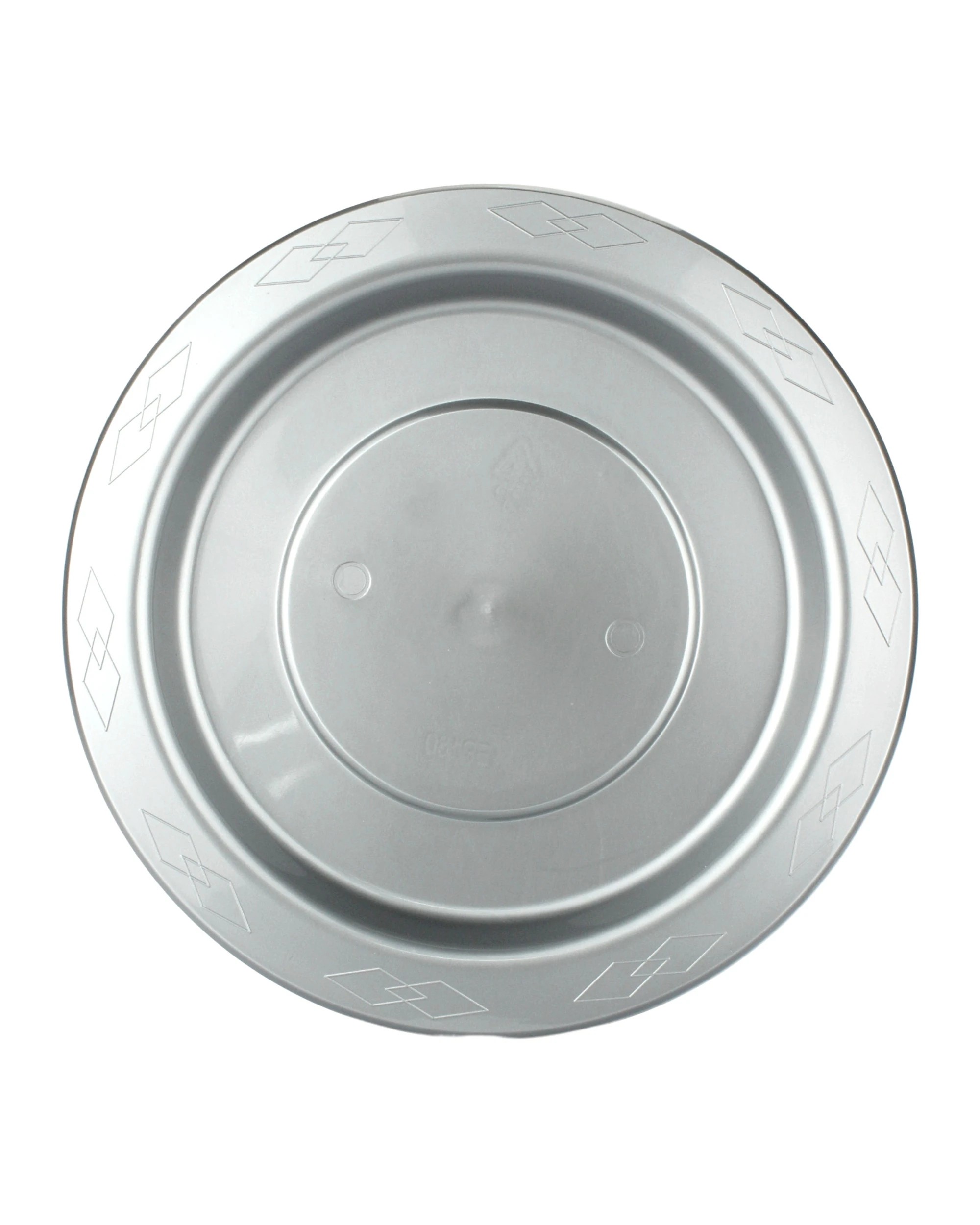 1 Alpen 18cm Plastic Reusable Plates Pack of 20 - Silver - Silver, 1 of 3