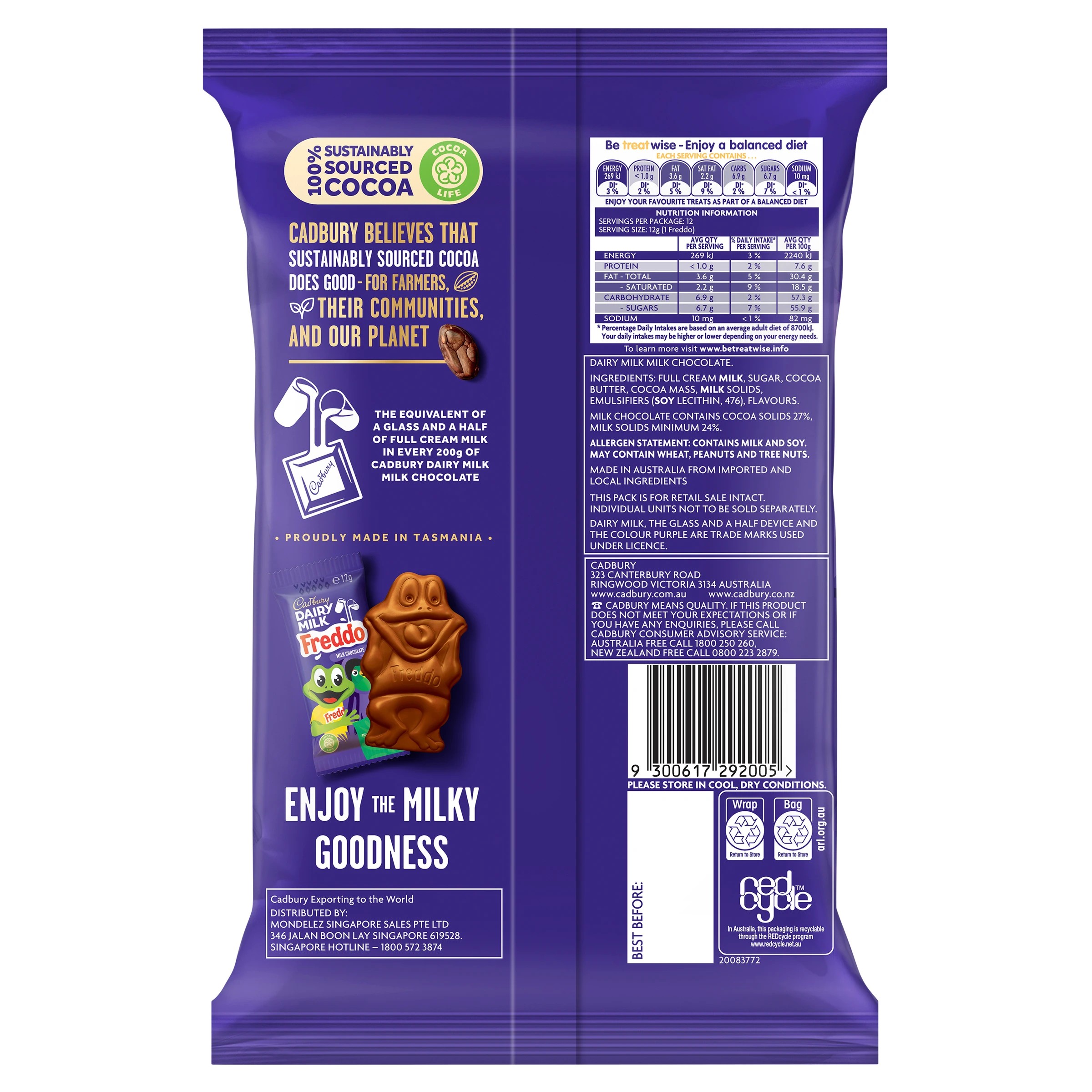 2 Cadbury 12 Piece Dairy Milk Freddo Milk Chocolate Sharepack 144g, 2 of 3
