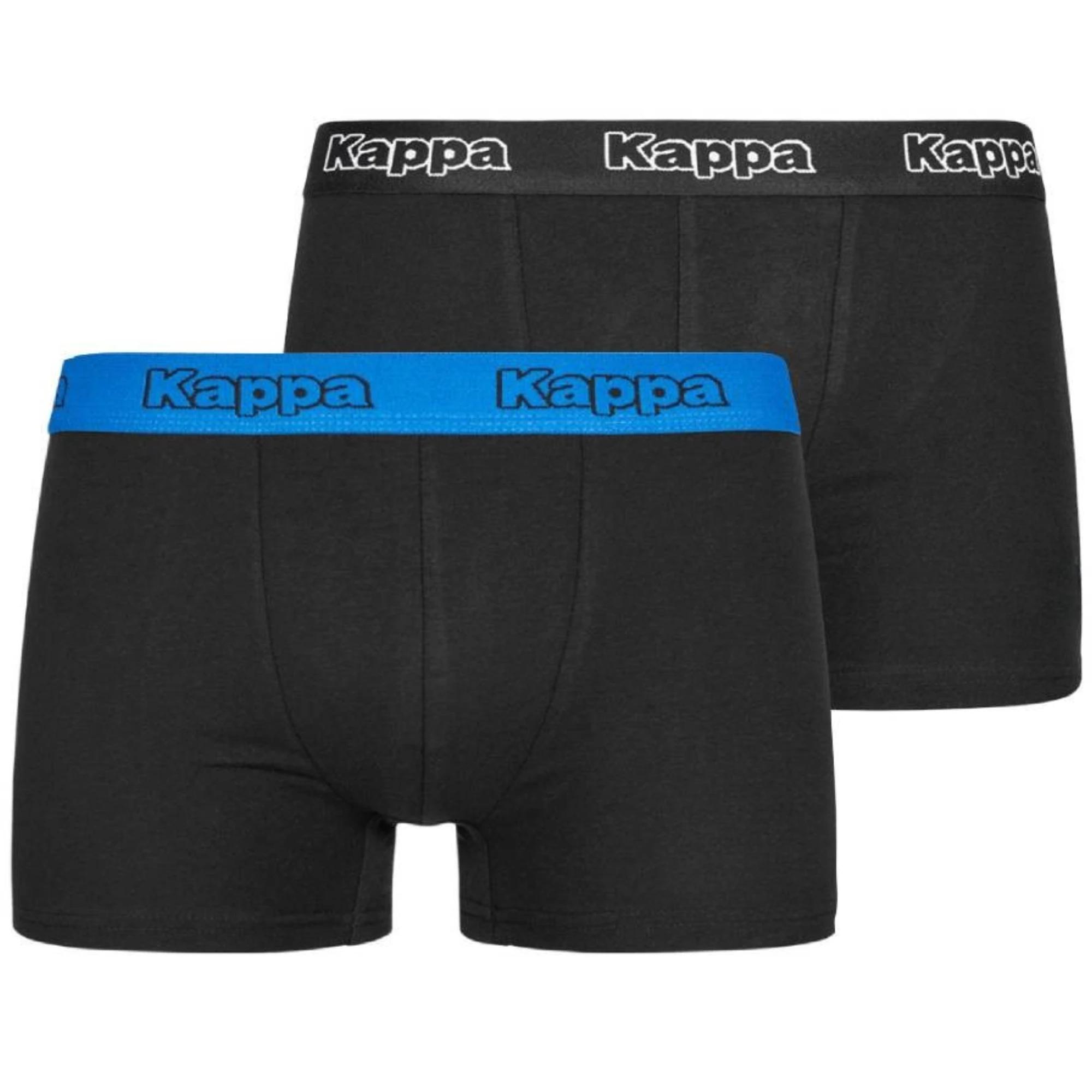 8 Kappa 4 Pack Mens Shorts Comfy Trunks Black/Blue BLACK/BLUE SEA, 8 of 8